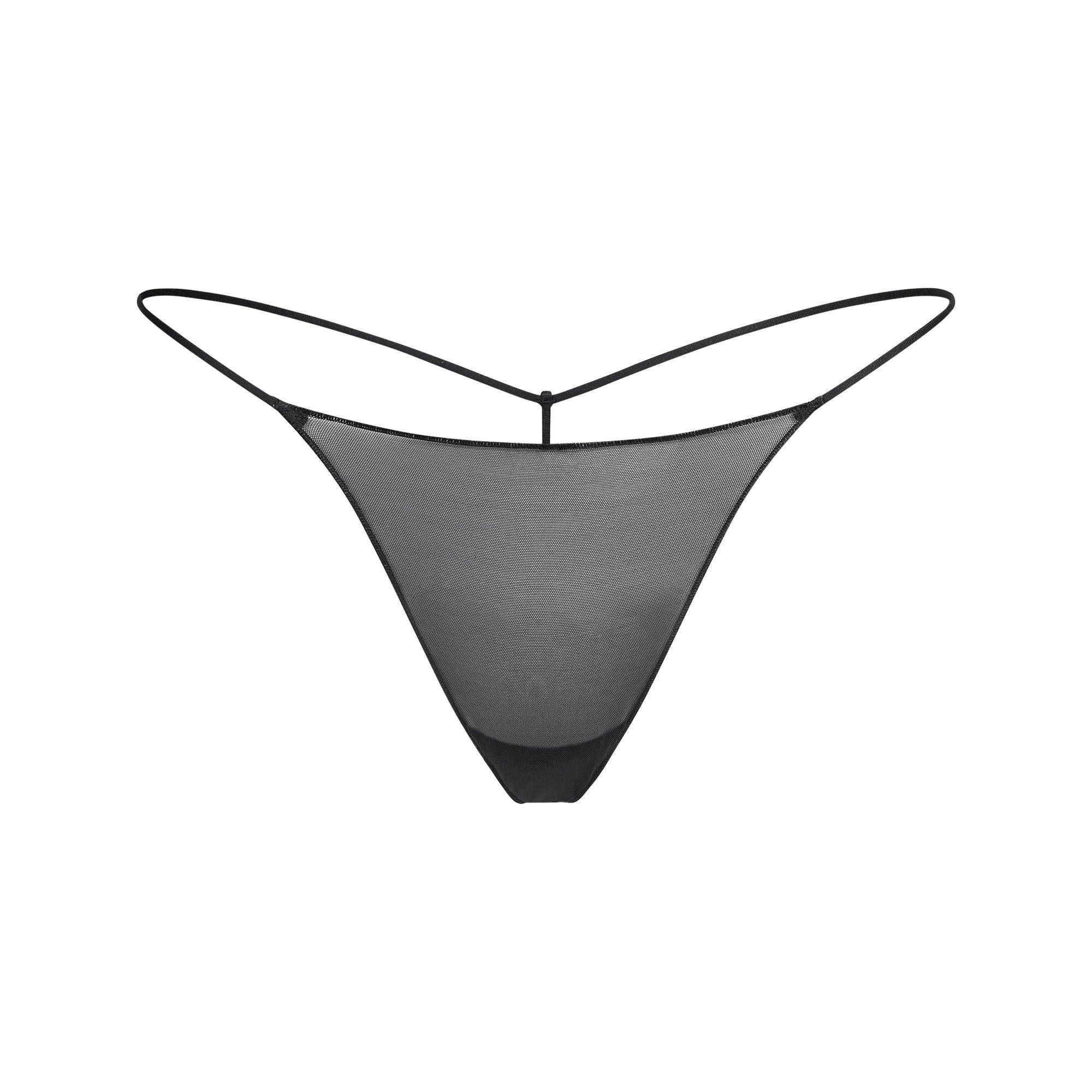 SKIMS ULTRA FINE MESH STRING THONG | OBSIDIAN - İP THONG - My Suti