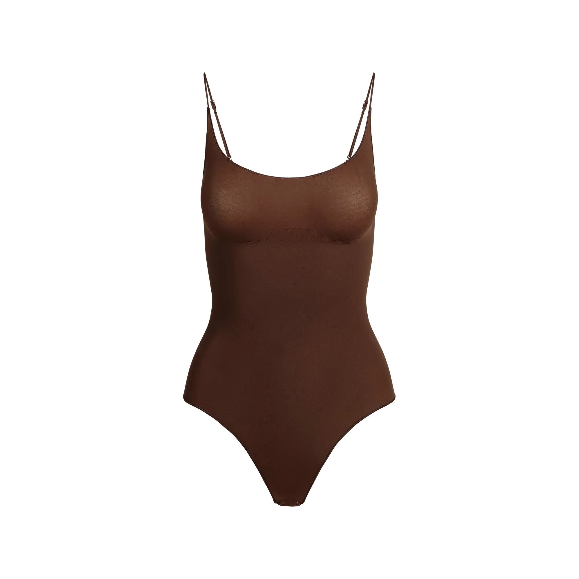 SKIMS SHEER SEAMLESS THONG BODYSUIT | COCOA - BODYSUIT - My Suti