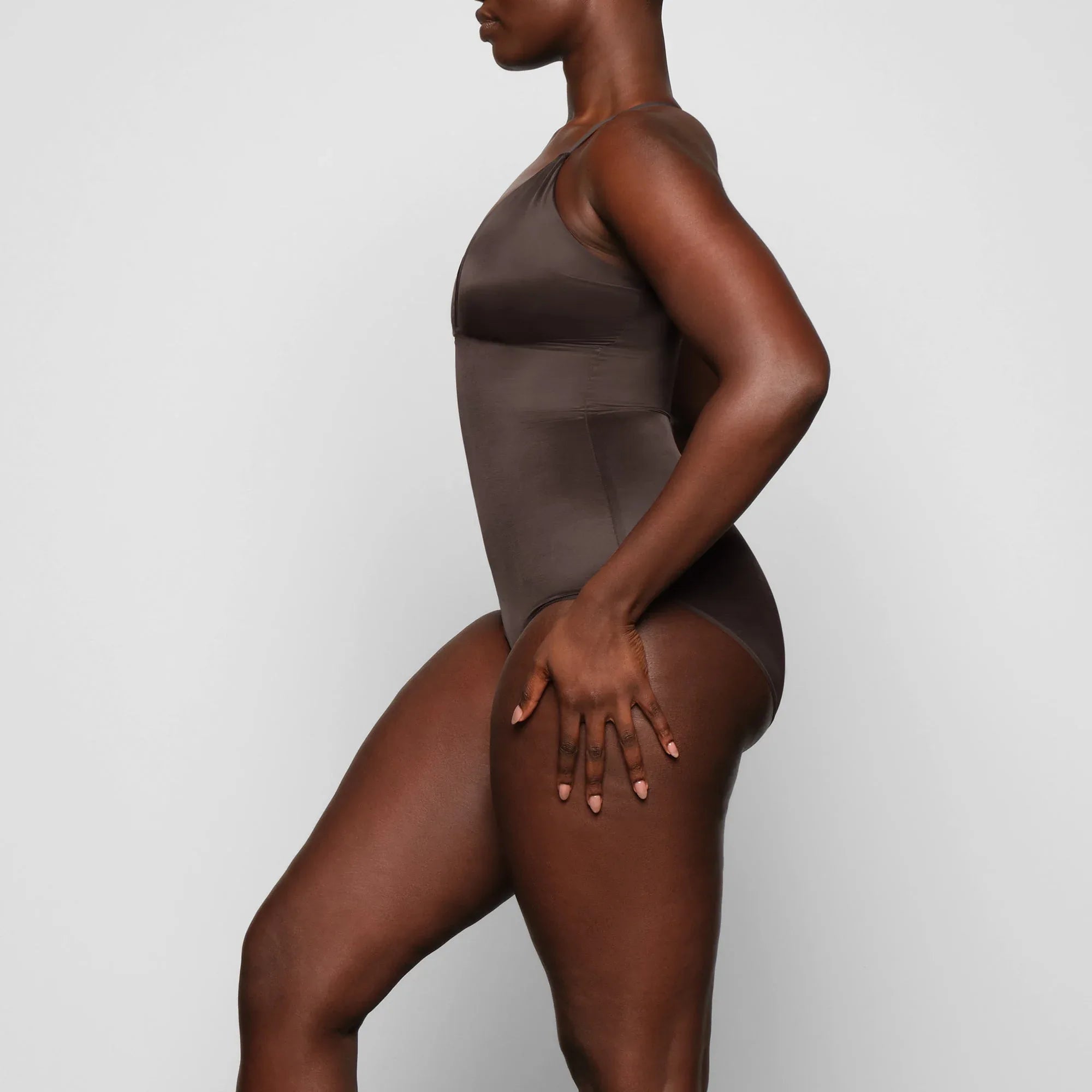 SKIMS SIMPLY BARE BODYSUIT BRIEF WITH SNAPS | ESPRESSO - BODY - My Suti