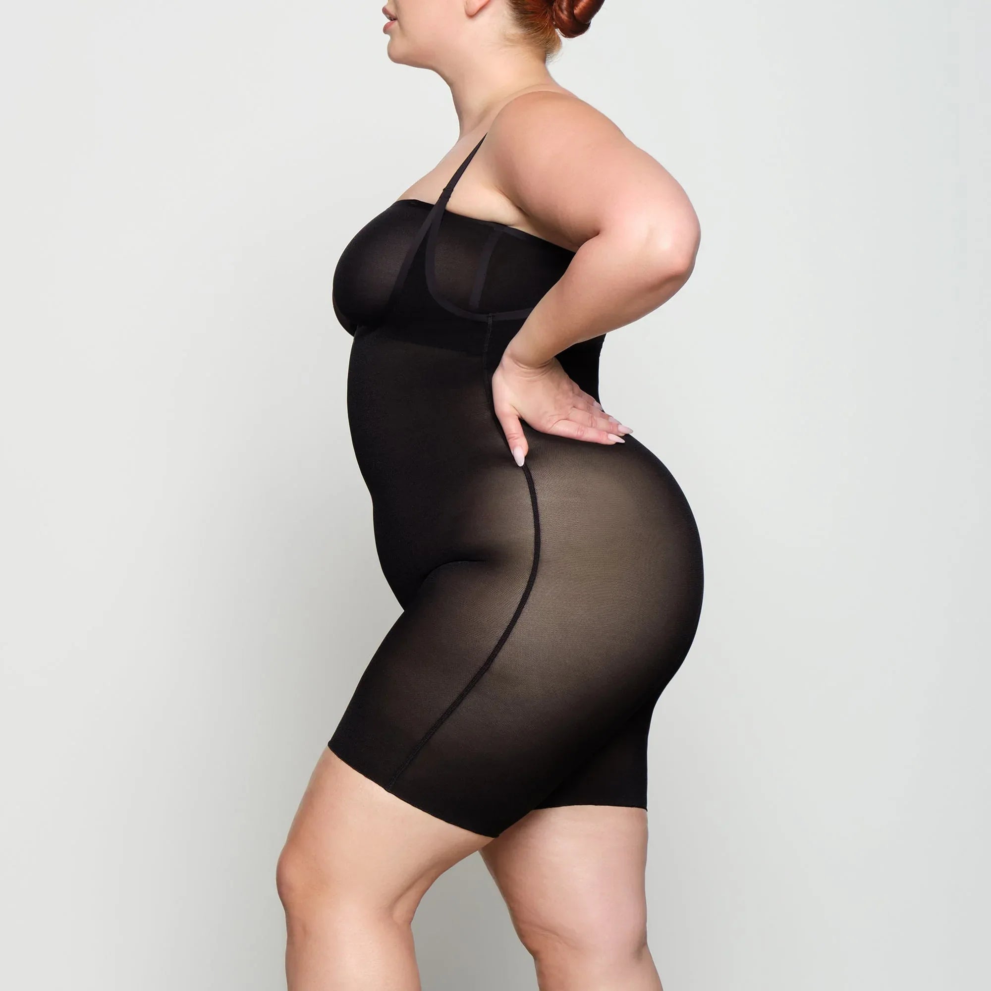 SKIMS SHEER SCULPT OPEN BUST BODYSUIT | ONYX - BODYSUIT - My Suti