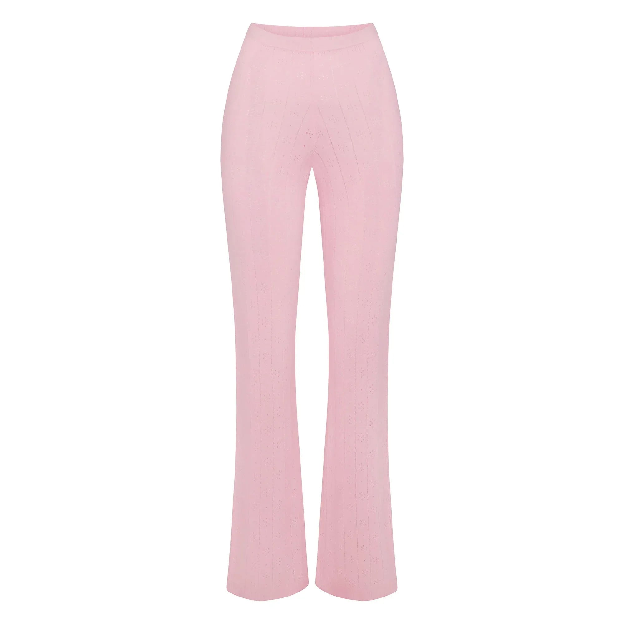 SKIMS SWEATER POINTELLE STRAIGHT LEG PANT | BABY PINK - PANTOLON - My Suti