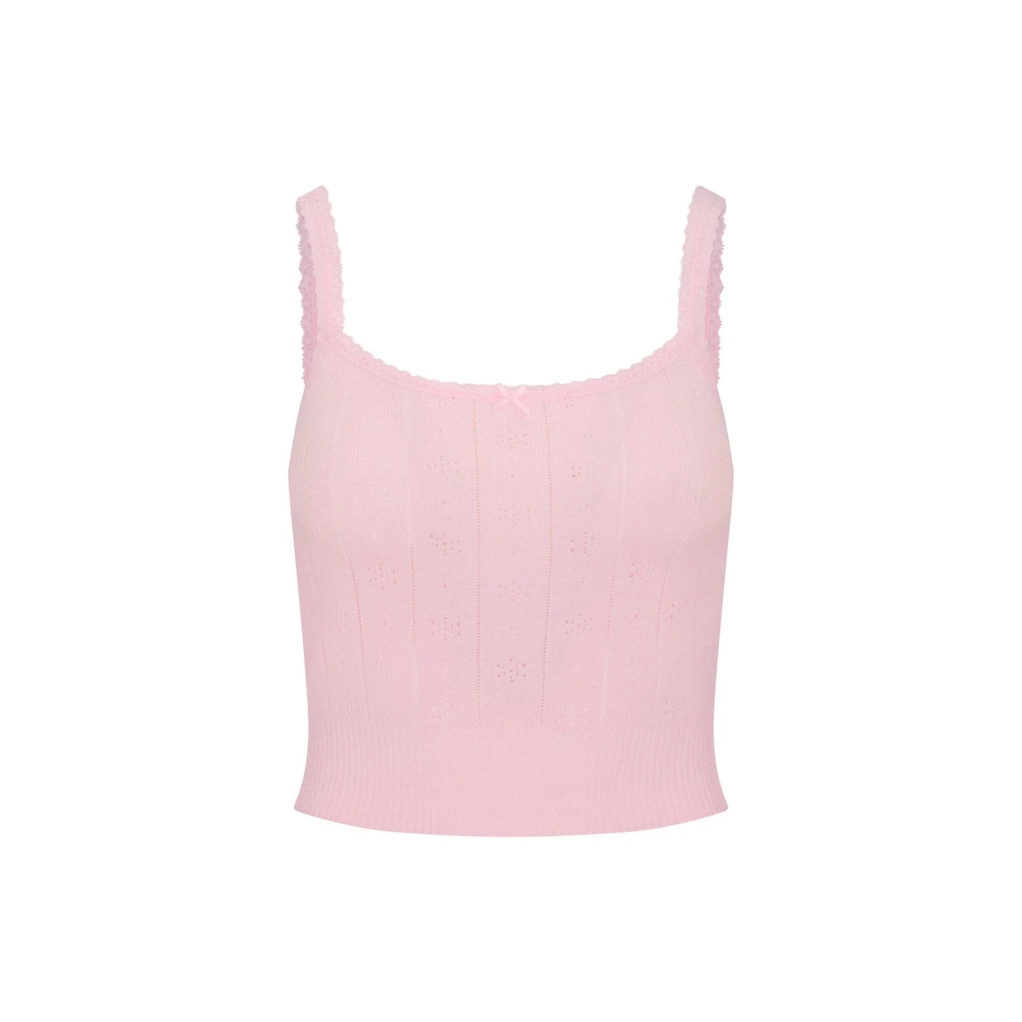 SKIMS SWEATER POINTELLE CAMI | BABY PINK - TİŞÖRT - My Suti