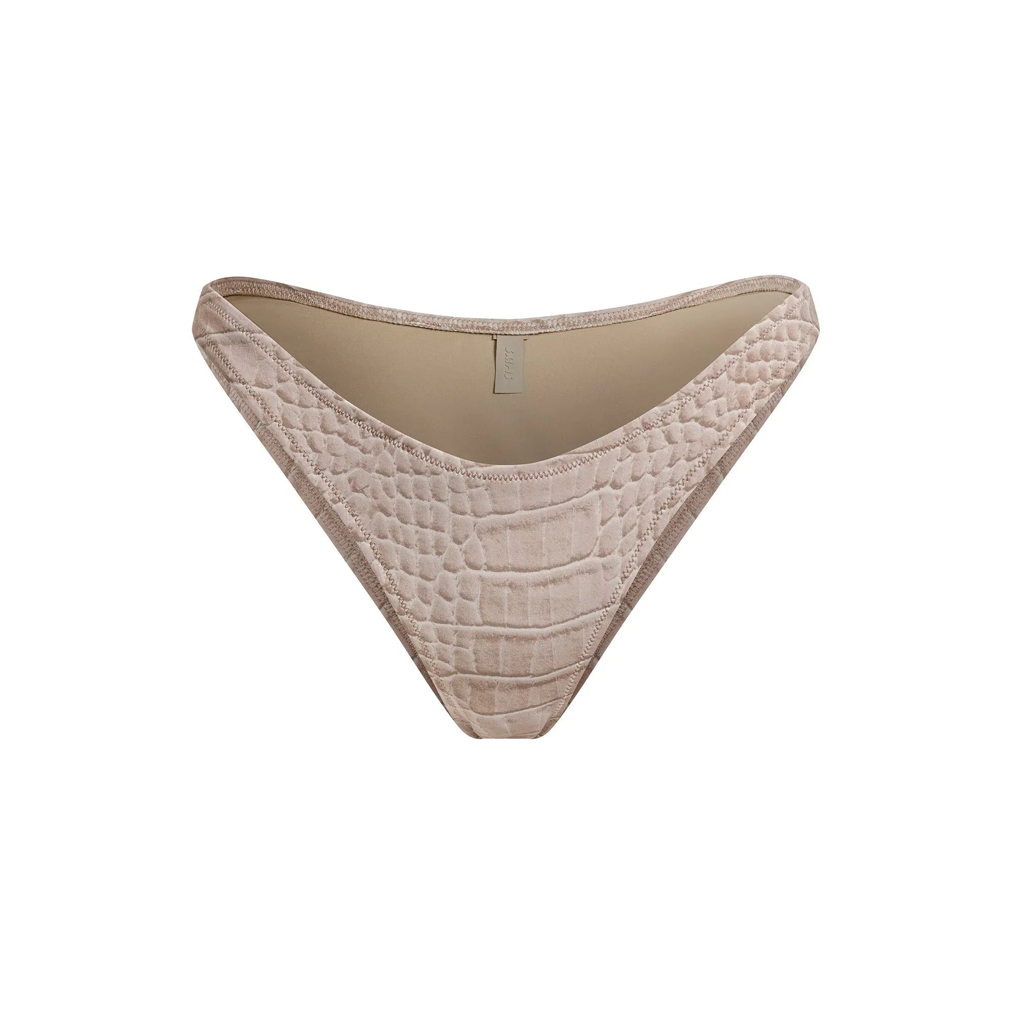 SKIMS SIGNATURE SWIM TANGA BIKINI BOTTOM | DUNE CROCODILE PRINT - BIKINI ALT - My Suti