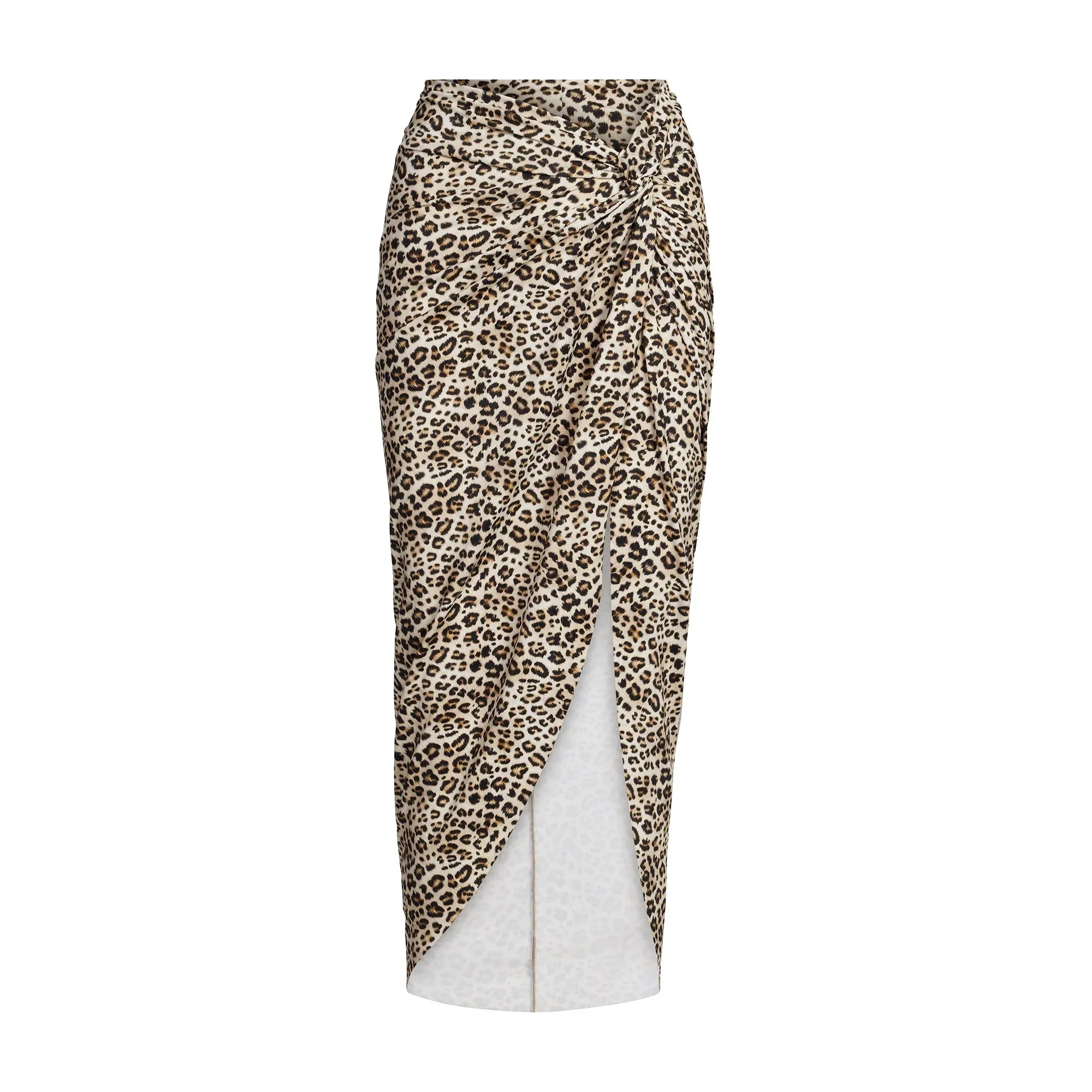 SKIMS SIGNATURE SWIM SARONG SKIRT | CHAMPAGNE LEOPARD PRINT - ETEK - My Suti