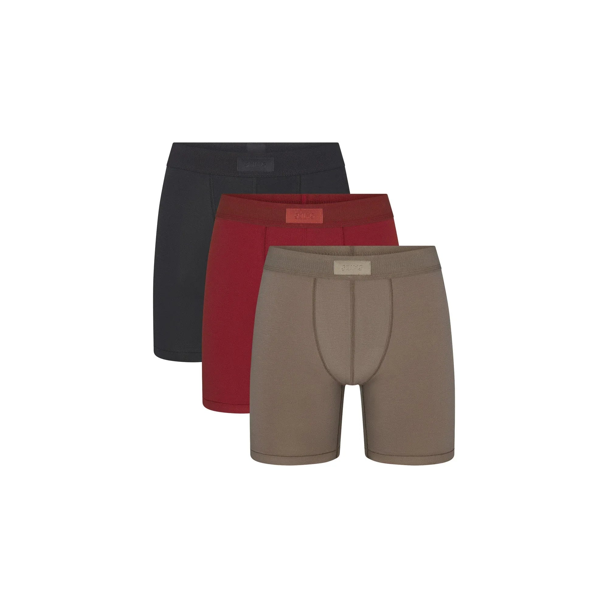 SKIMS COTTON MENS 5" BOXER BRIEF 3-PACK | MERLOT MULTI - KUTU KALIP ŞORT - My Suti