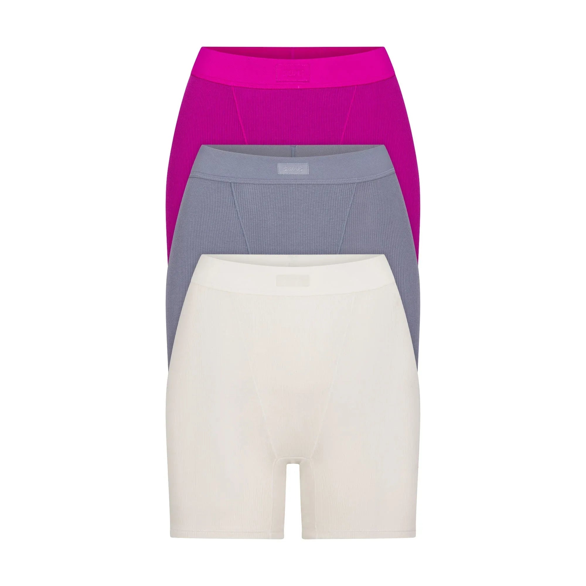 SKIMS COTTON RIB BOXER 3-PACK | LOLLIPOP MULTI - KUTU - My Suti