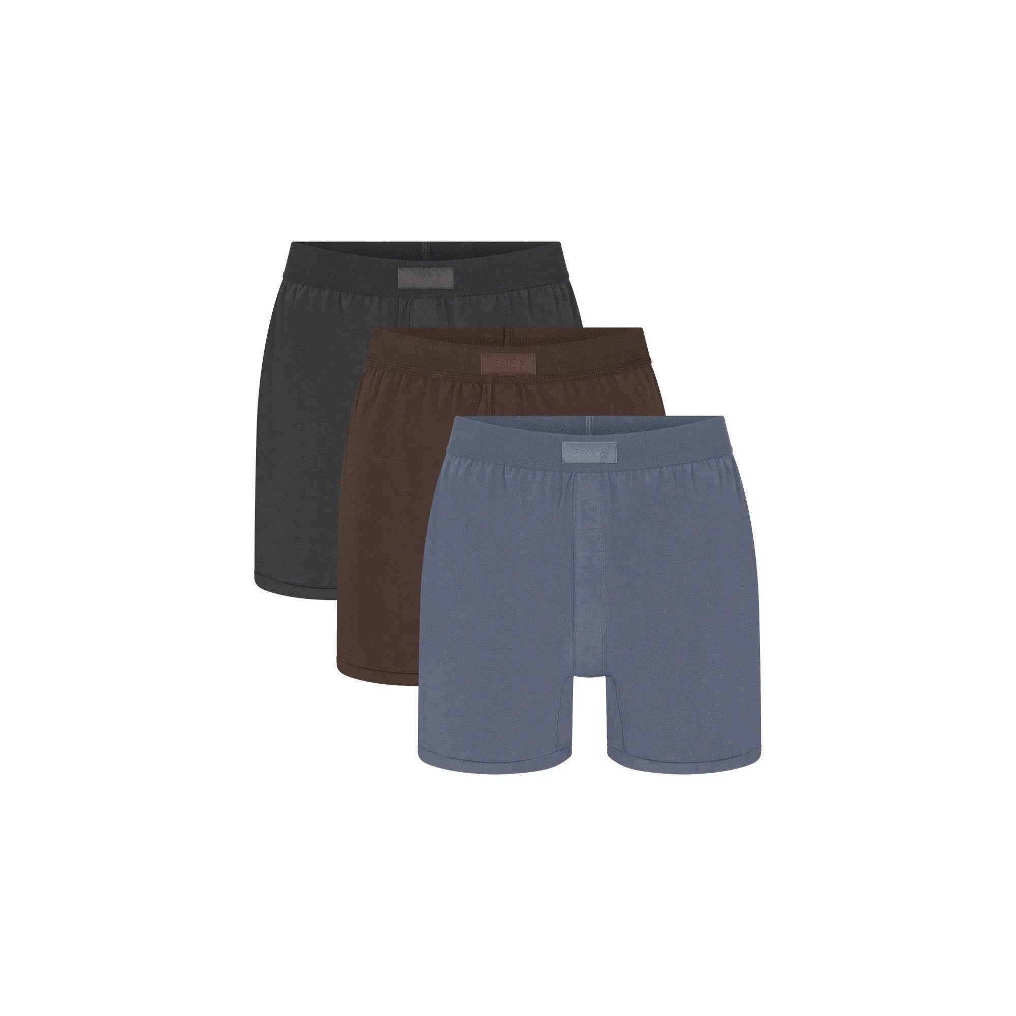 SKIMS COTTON MENS KNIT BOXER 3-PACK | DARK SEPIA MULTI - KUTU BOXER - My Suti