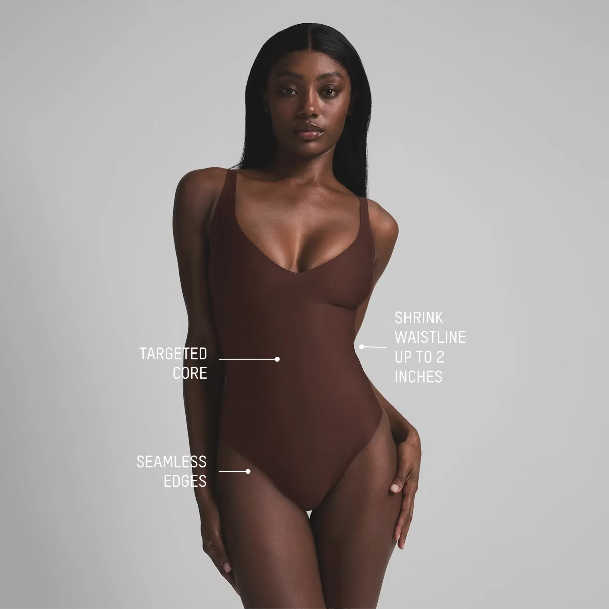 SKIMS BODY CORE SCULPT PLUNGE THONG BODYSUIT | SIENNA - BODYSUIT - My Suti