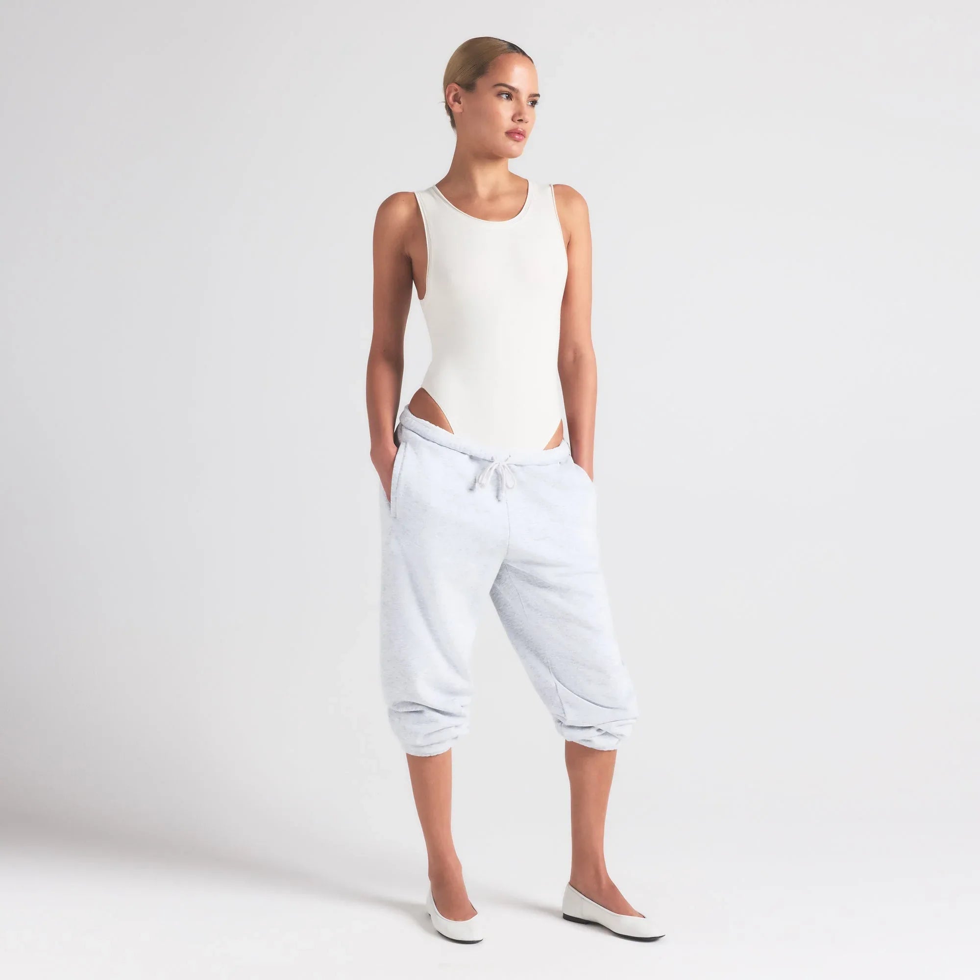 SKIMS COTTON JERSEY TANK BODYSUIT | MARBLE - BODYSUIT - My Suti