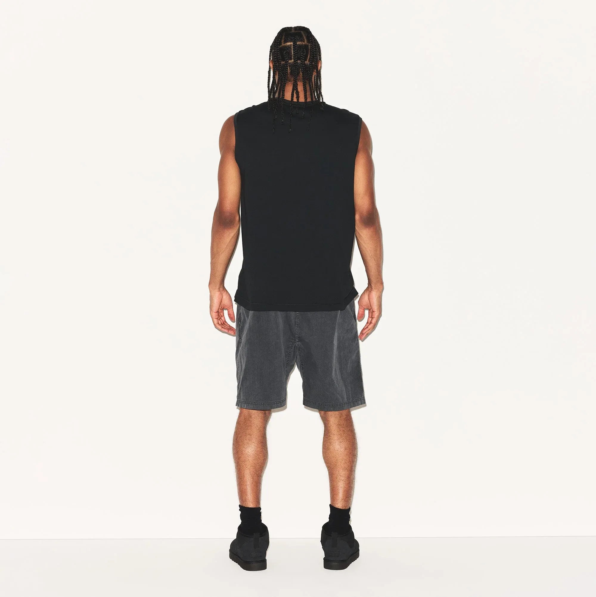 SKIMS COTTON MENS RELAXED SLEEVELESS SHIRT | ONYX - GİYİM - My Suti