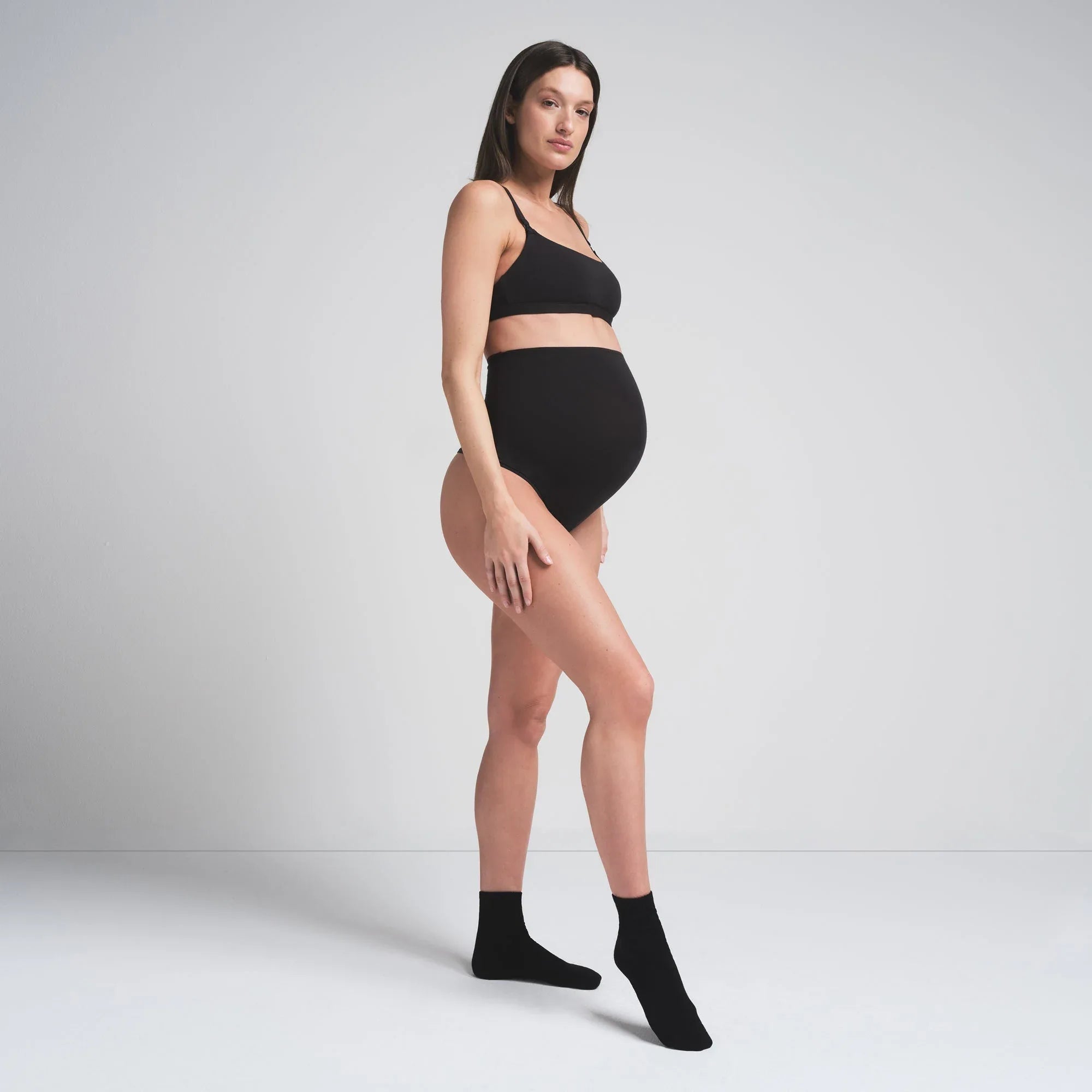 SKIMS COTTON JERSEY MATERNITY NURSING SCOOP BRALETTE | SOOT - SÜTYEN - My Suti