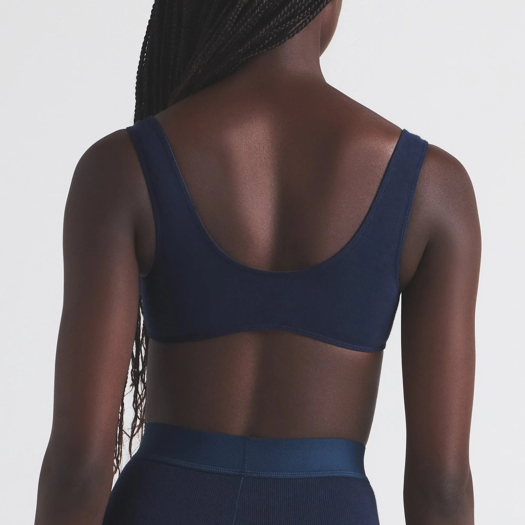 SKIMS COTTON JERSEY PLUNGE BRALETTE | NAVY - BRALETTE - My Suti