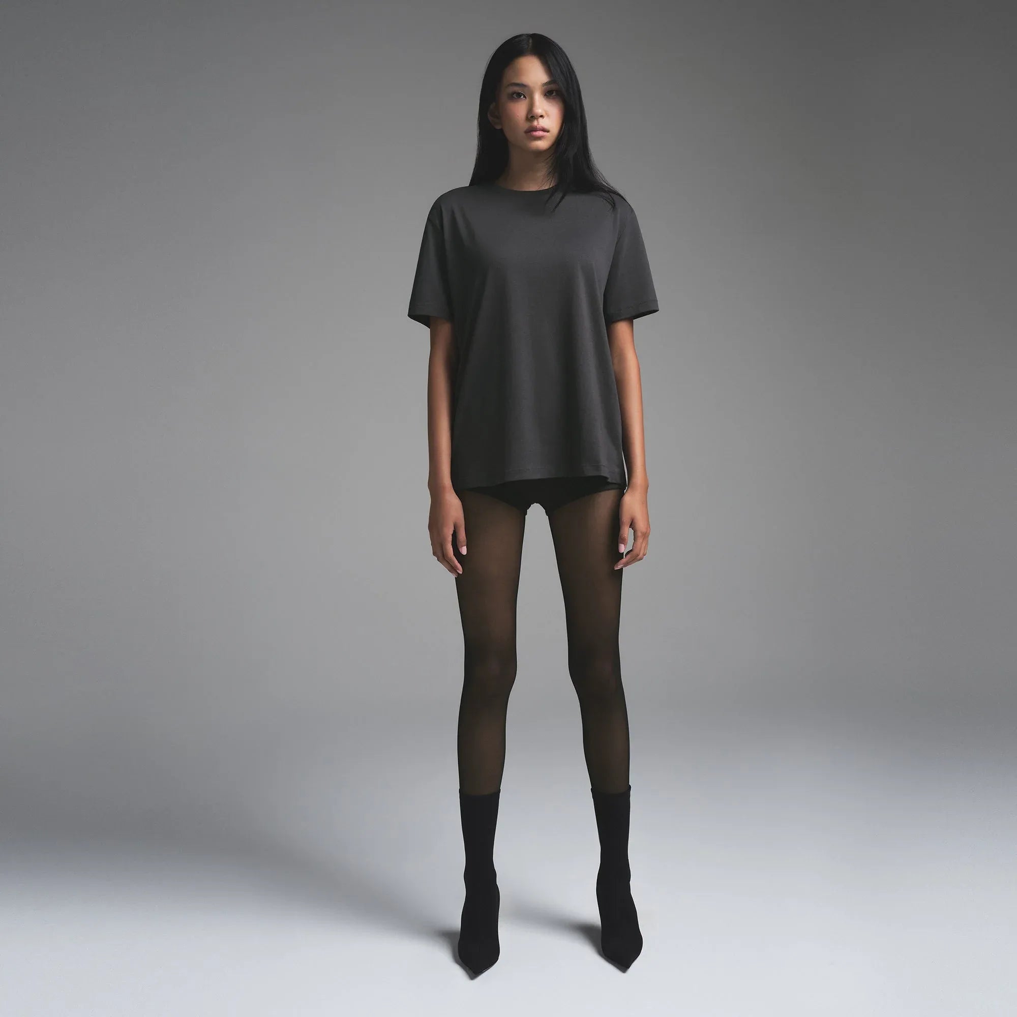 SKIMS RELAXED TEES OVERSIZED LONG T-SHIRT | ASH - TİŞÖRT - My Suti