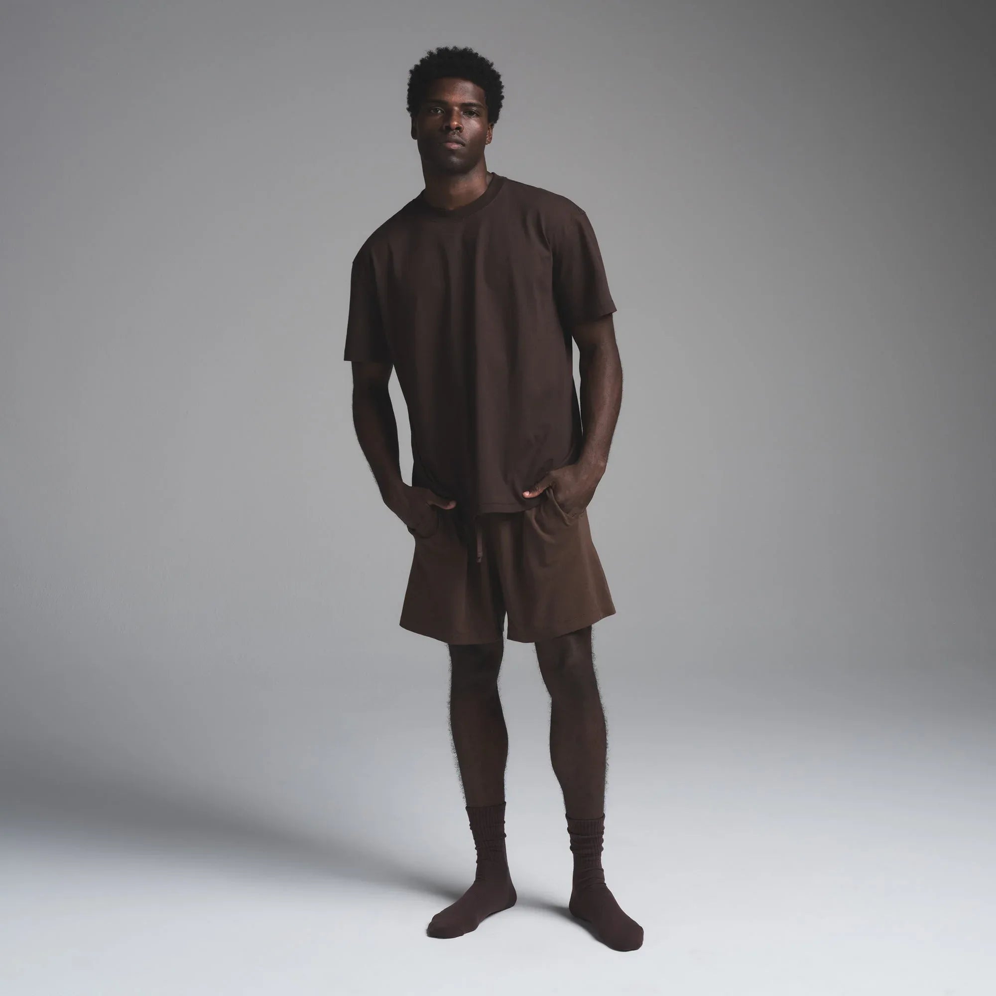 SKIMS HEAVYWEIGHT COTTON MENS RELAXED T-SHIRT | ESPRESSO - TİŞÖRT - My Suti