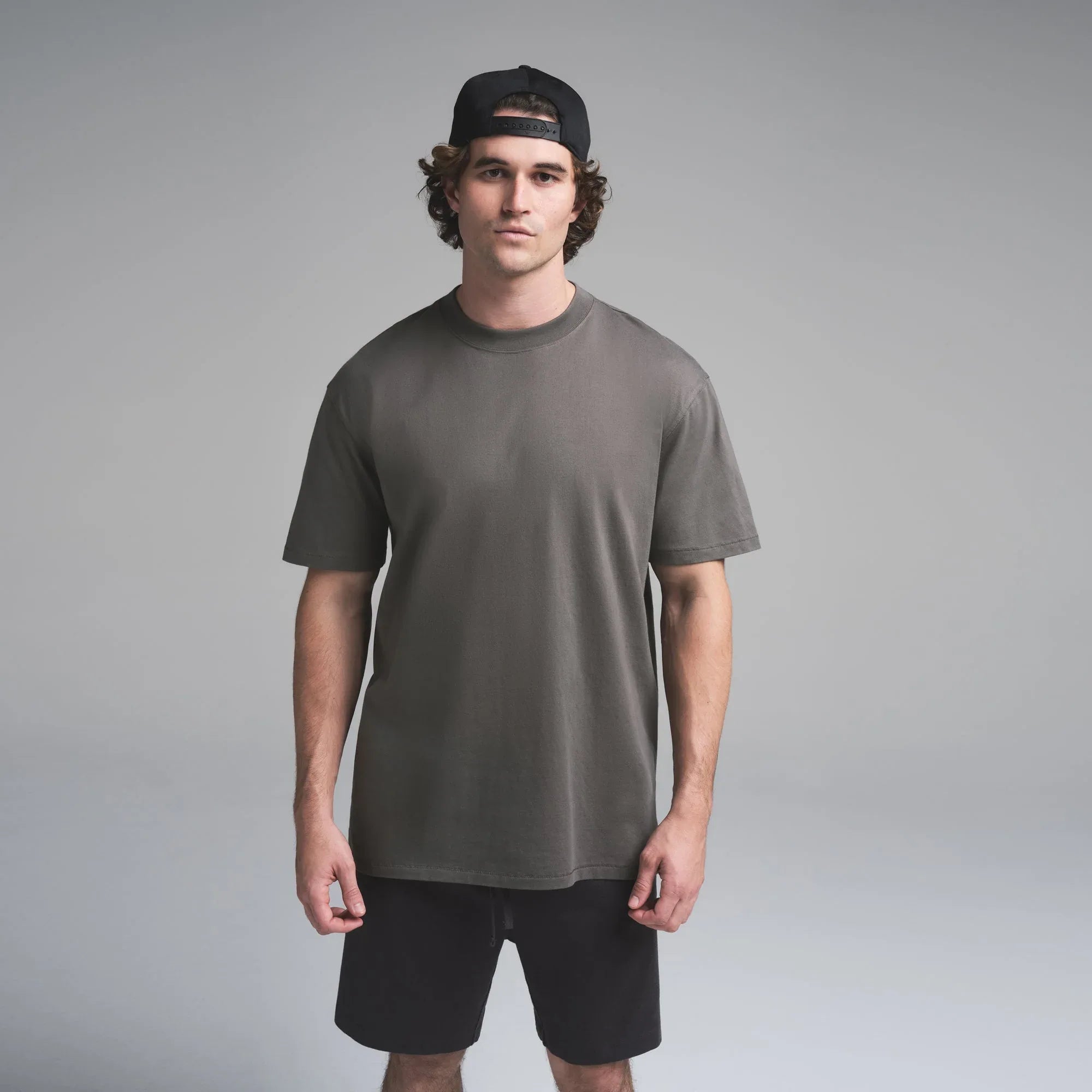 SKIMS HEAVYWEIGHT COTTON MENS RELAXED T-SHIRT | GUNMETAL - TİŞÖRT - My Suti