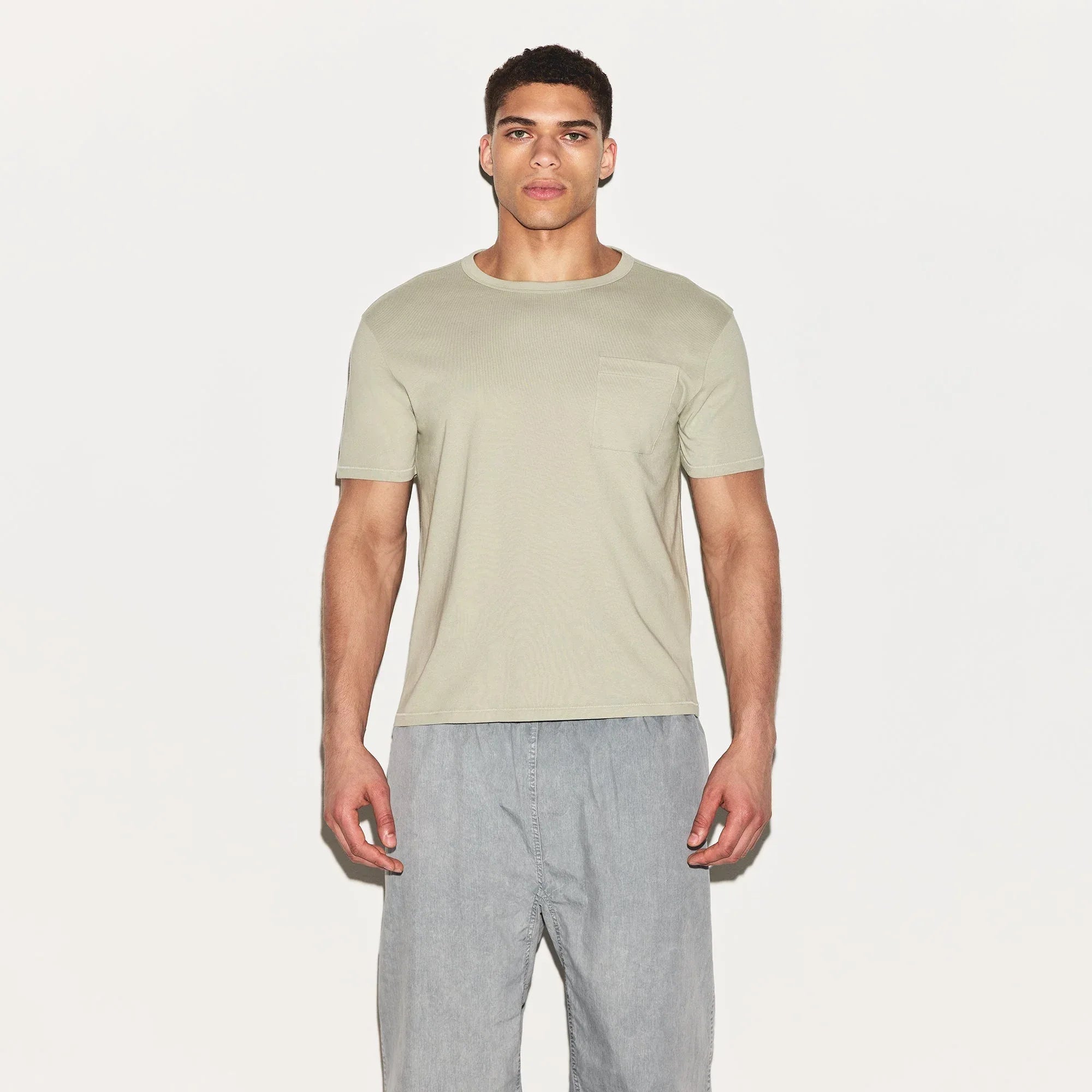 SKIMS COTTON MENS SLIM CROPPED T-SHIRT | TALC - TİŞÖRT - My Suti