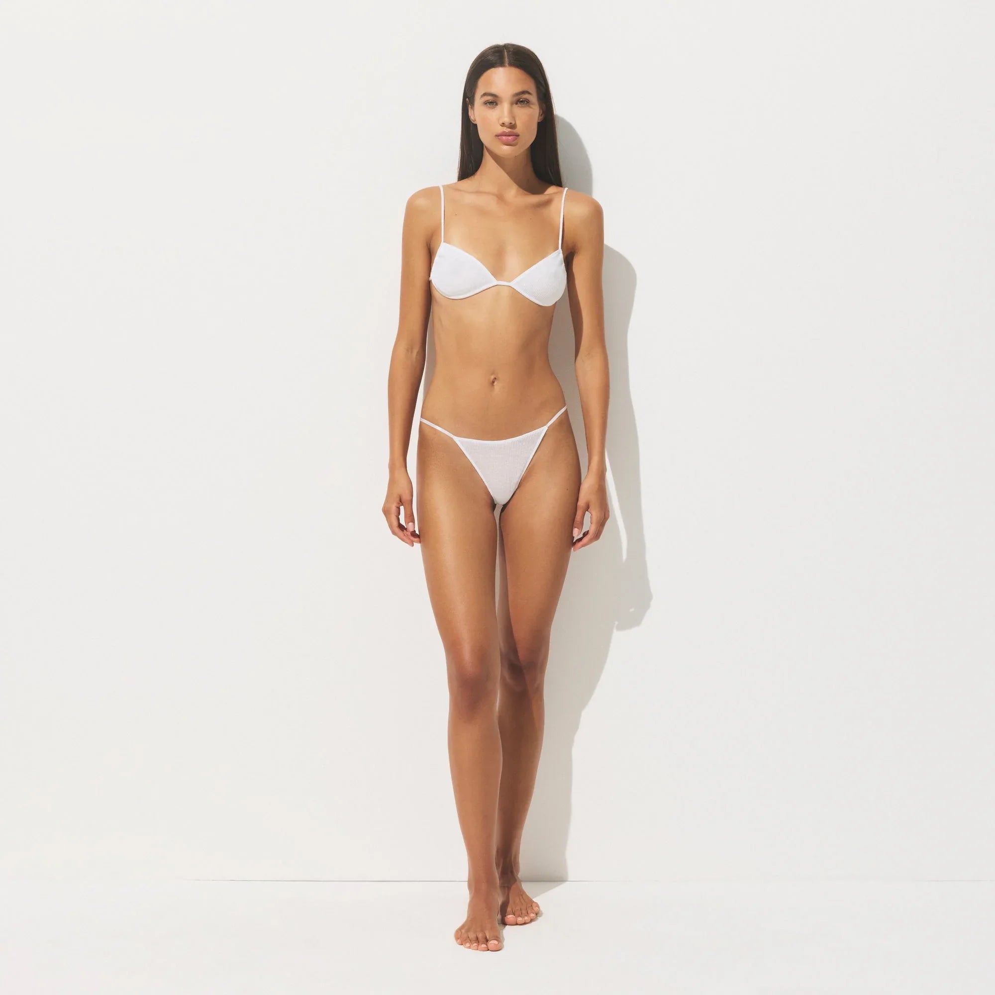 SKIMS SHEER COTTON STRING THONG | SNOW - İP THONG - My Suti