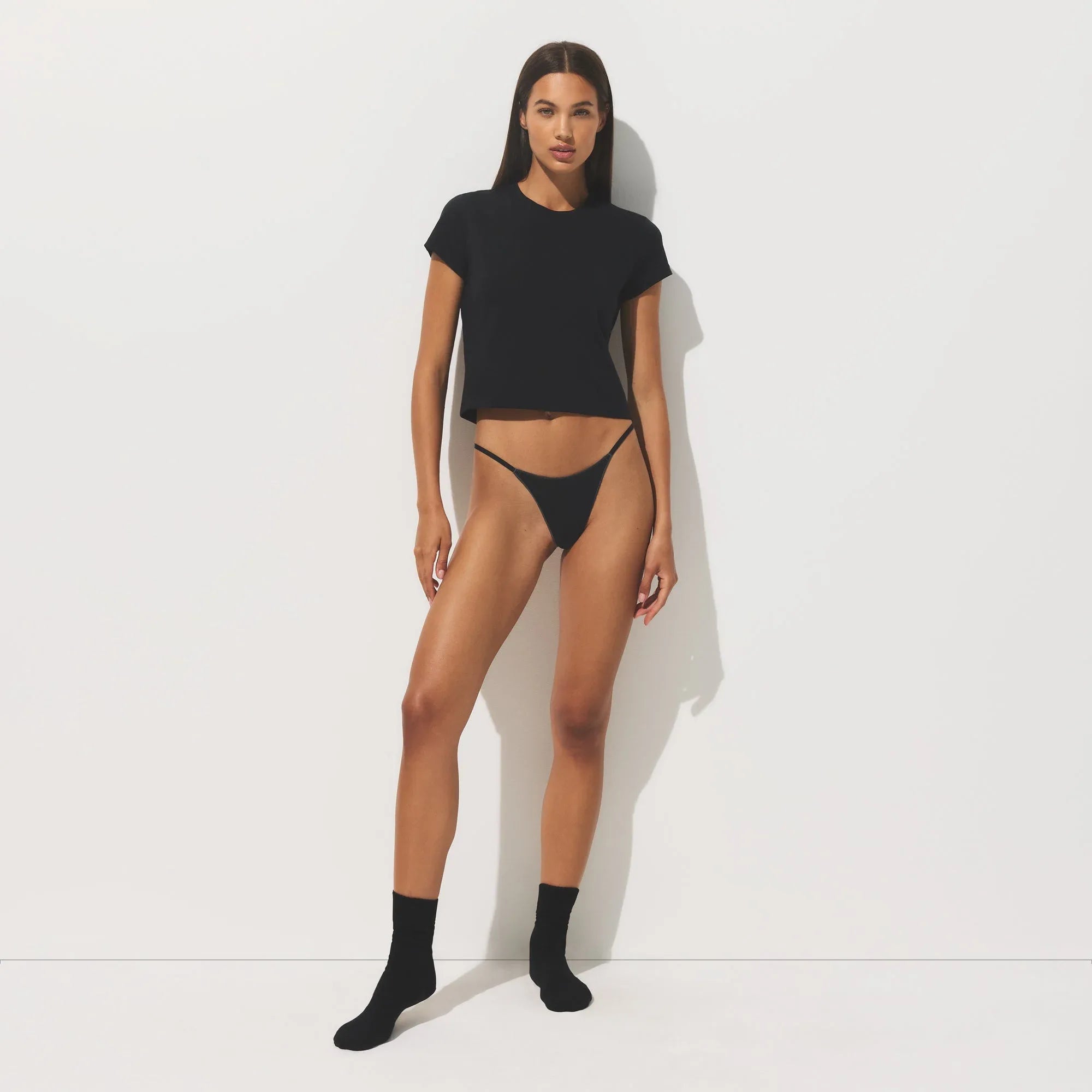 SKIMS LIGHTWEIGHT COTTON STRING THONG | SOOT TONAL - İP THONG - My Suti