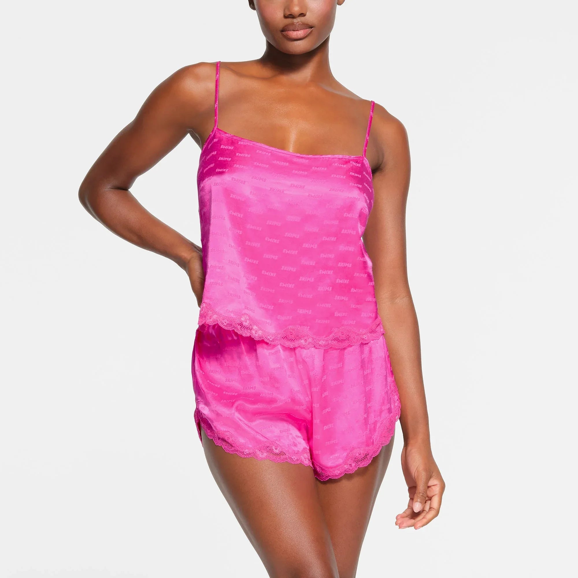 SKIMS JACQUARD LACE CAMI | HOT PINK - KAMİZOL - My Suti
