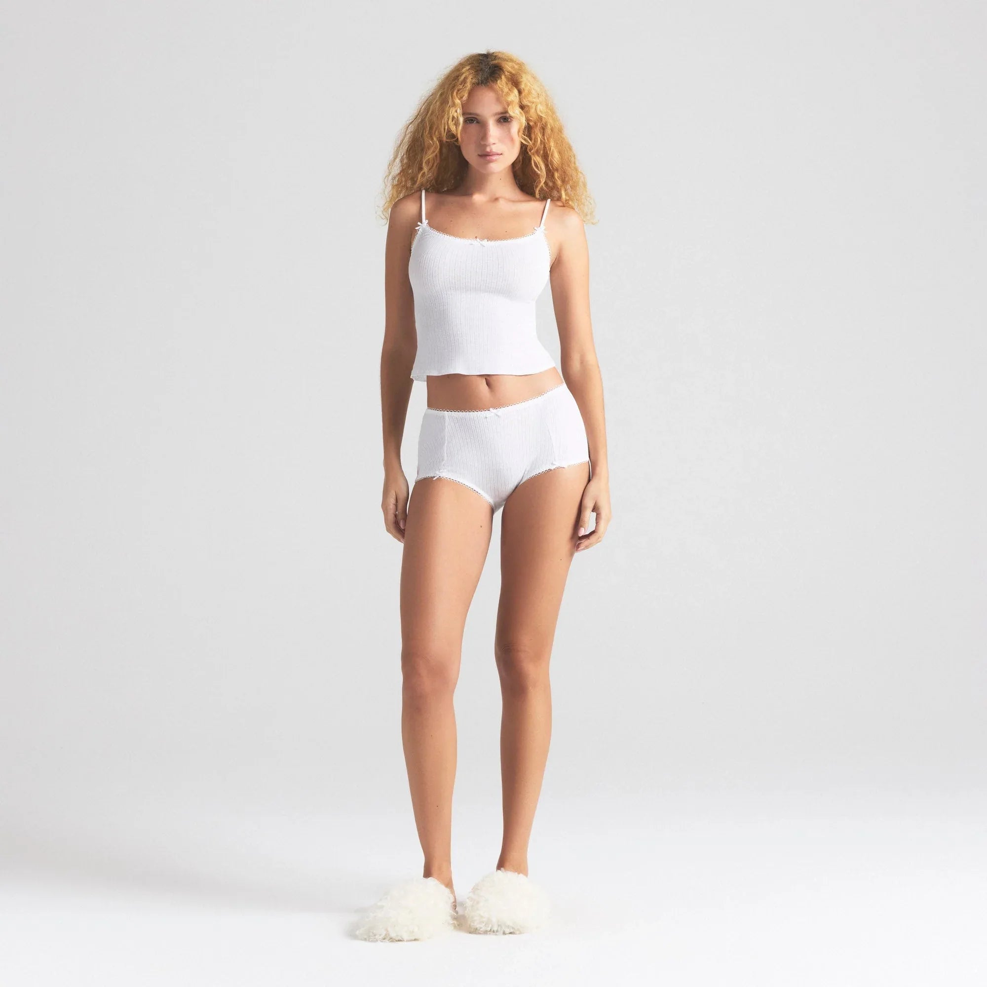 SKIMS POINTELLE CAMI | SNOW - TİŞÖRT - My Suti