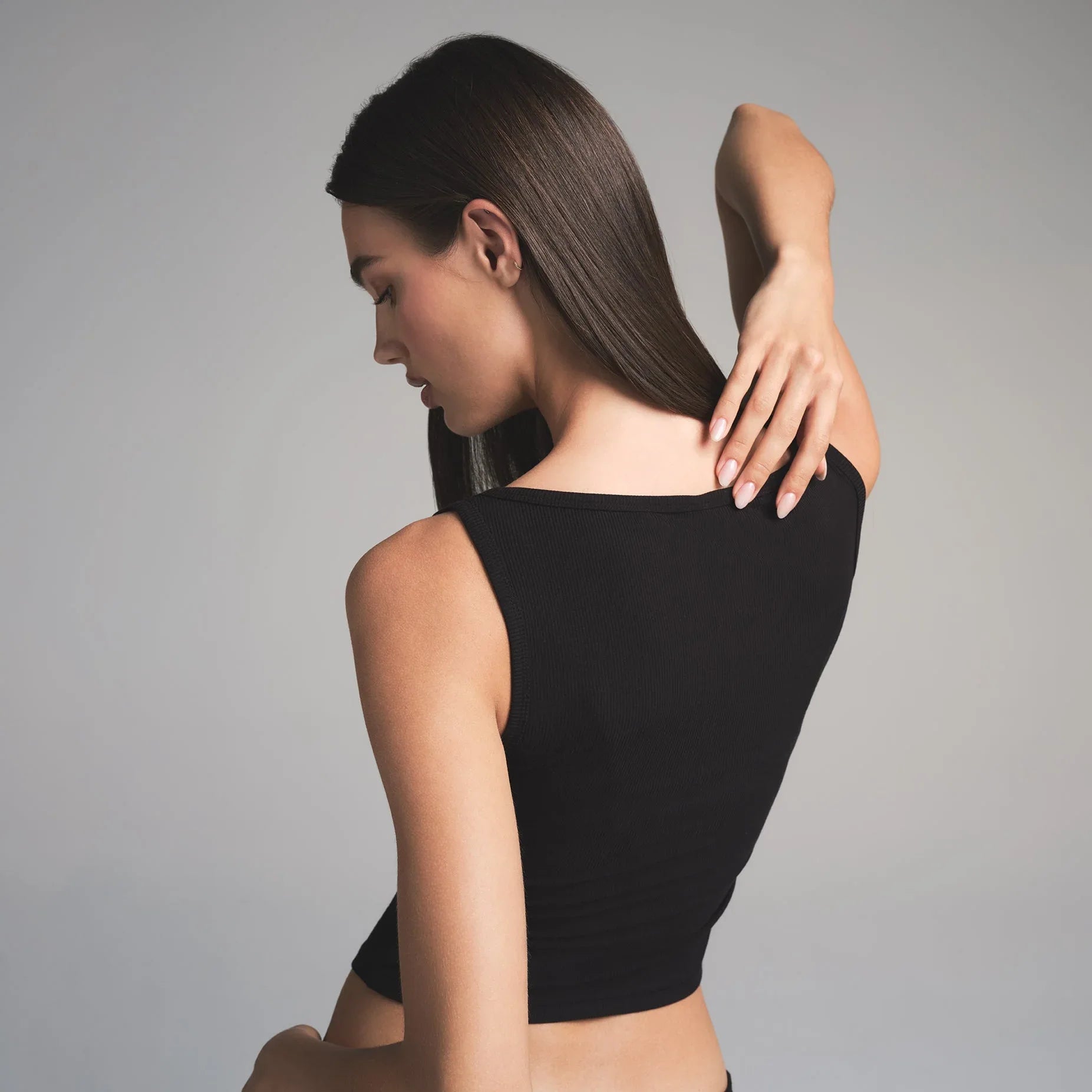 SKIMS SOFT LOUNGE LACE TANK WITH BRALETTE | ONYX - TİŞÖRT - My Suti