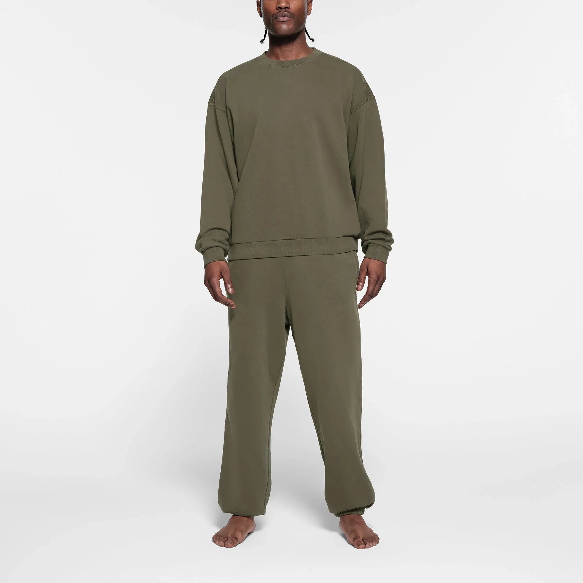 SKIMS TERRY MENS RELAXED CREWNECK | MILITARY - TİŞÖRT - My Suti