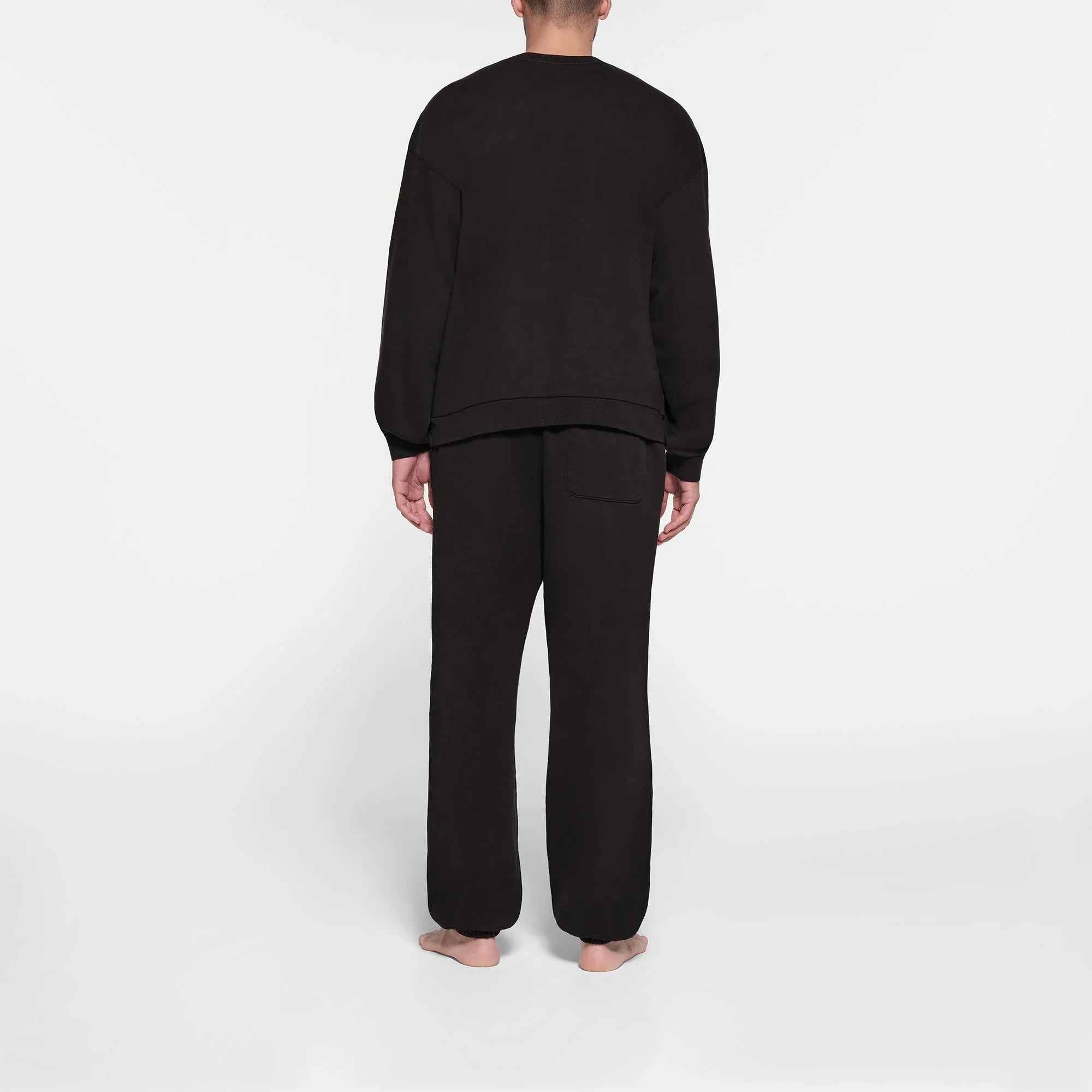 SKIMS TERRY MENS RELAXED CREWNECK | WASHED OBSIDIAN - KAZAK - My Suti