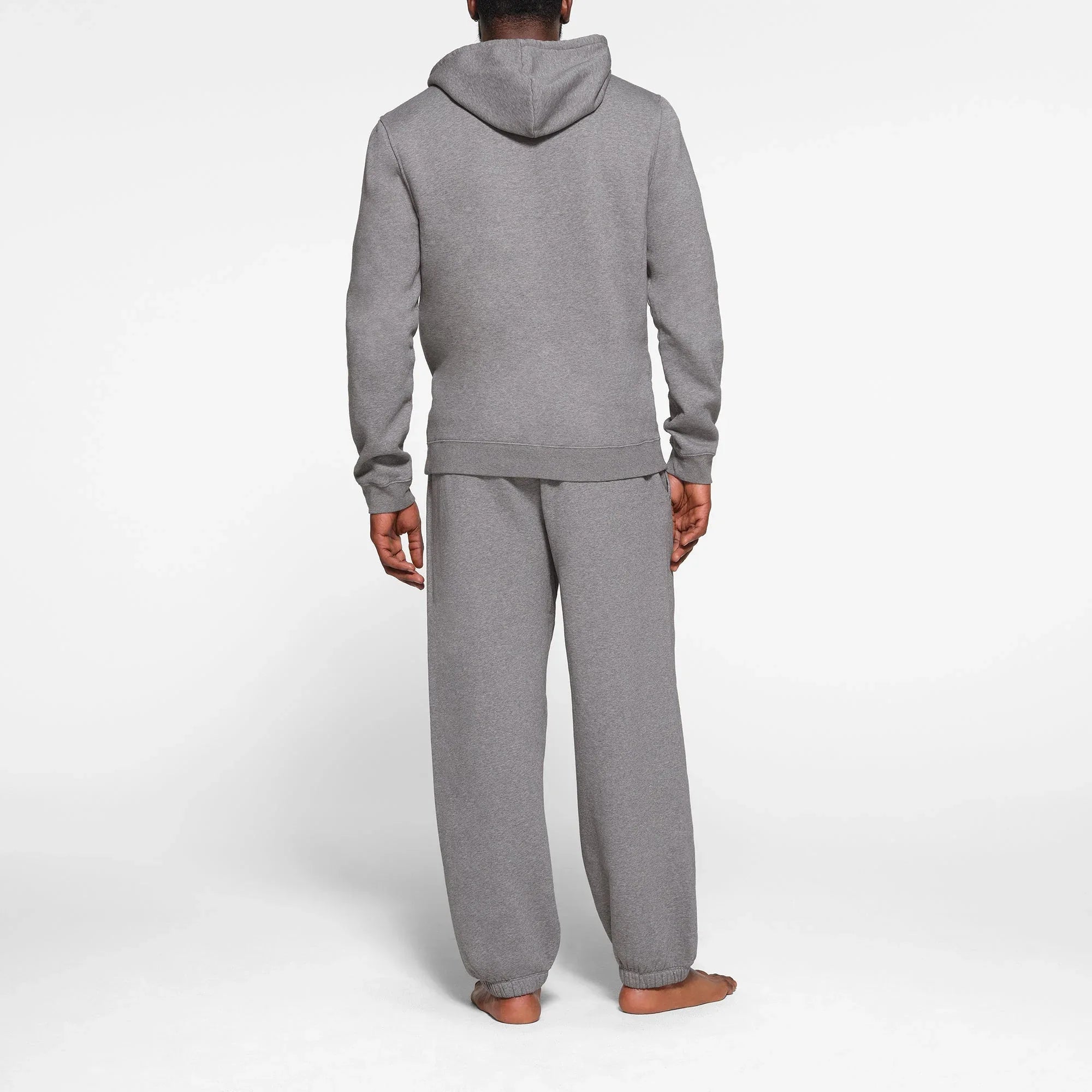 SKIMS FLEECE LOUNGE MENS CLASSIC HOODIE | DARK HEATHER GREY - KAPŞONLU SWEATSHIRT - My Suti