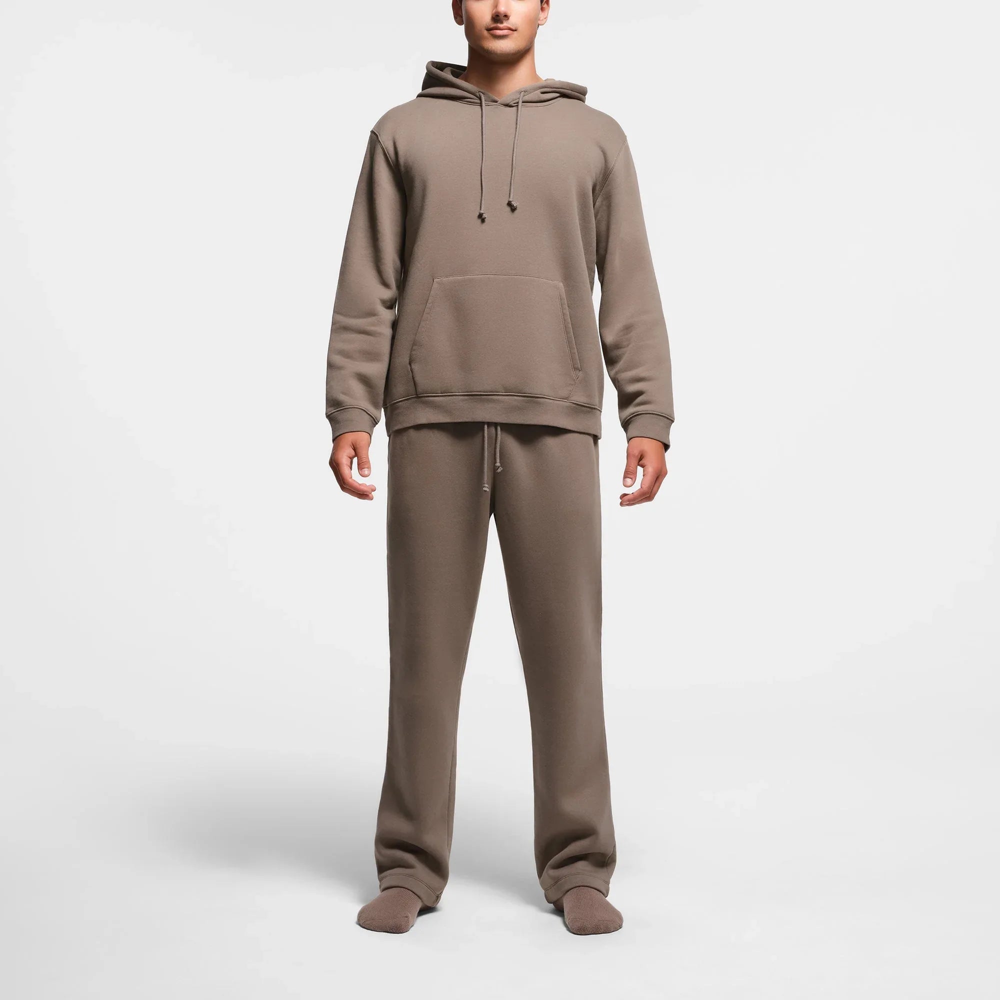 SKIMS FLEECE LOUNGE MENS CLASSIC HOODIE | TRUFFLE - KAPŞONLU SWEATSHIRT - My Suti