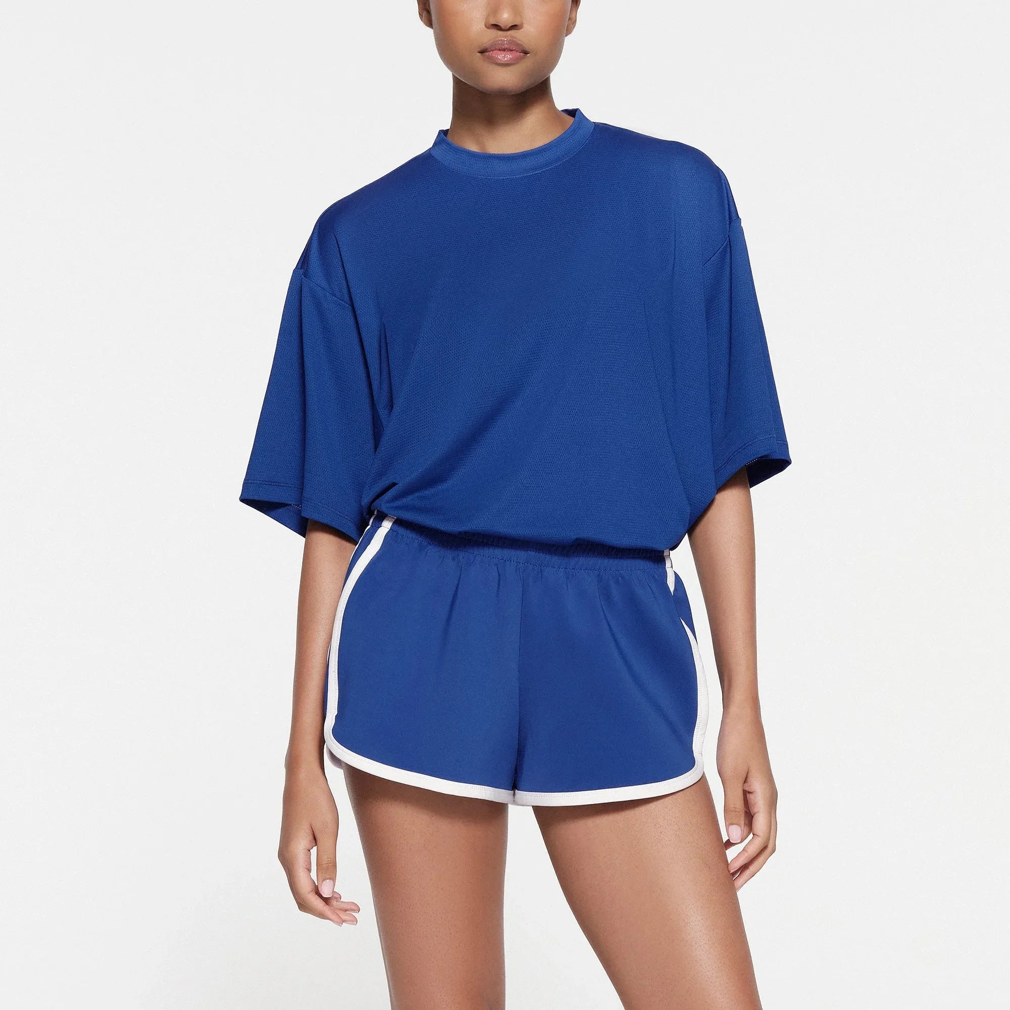 SKIMS TRACK MESH OVERSIZED T-SHIRT | COBALT - TİŞÖRT - My Suti