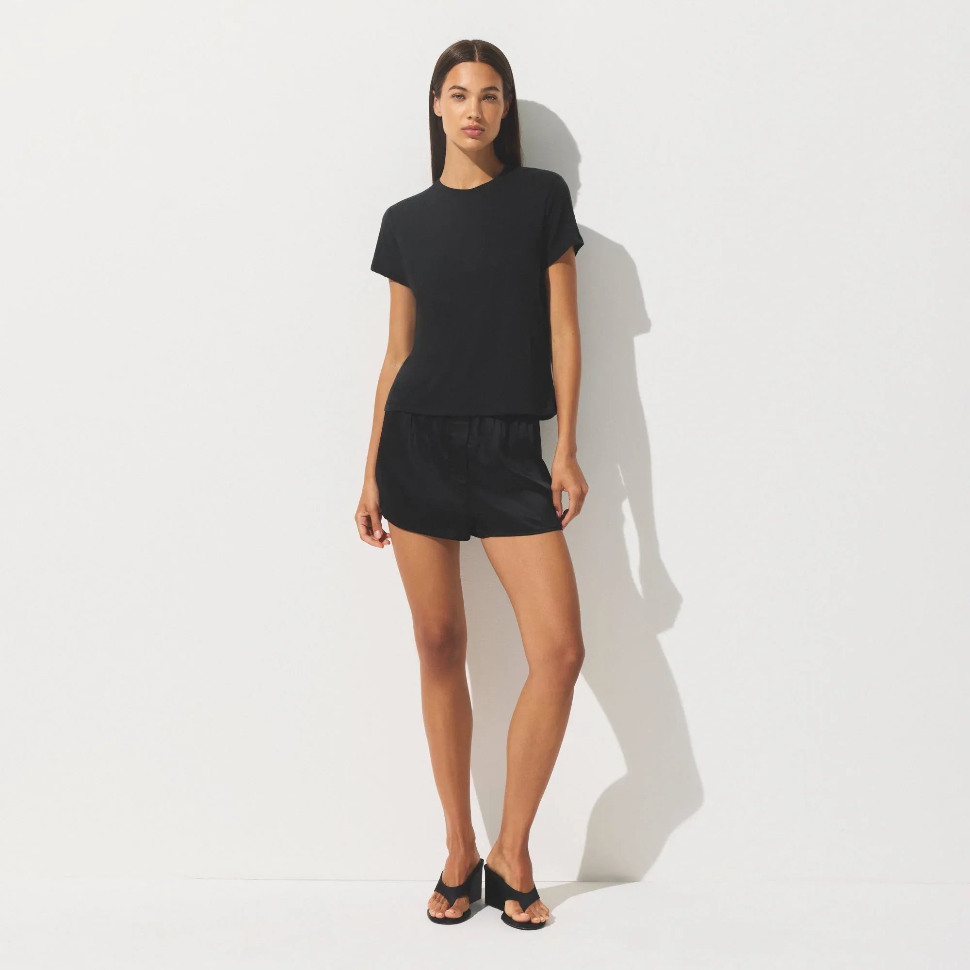 SKIMS SHEER COTTON JERSEY T-SHIRT | SOOT - TİŞÖRT - My Suti