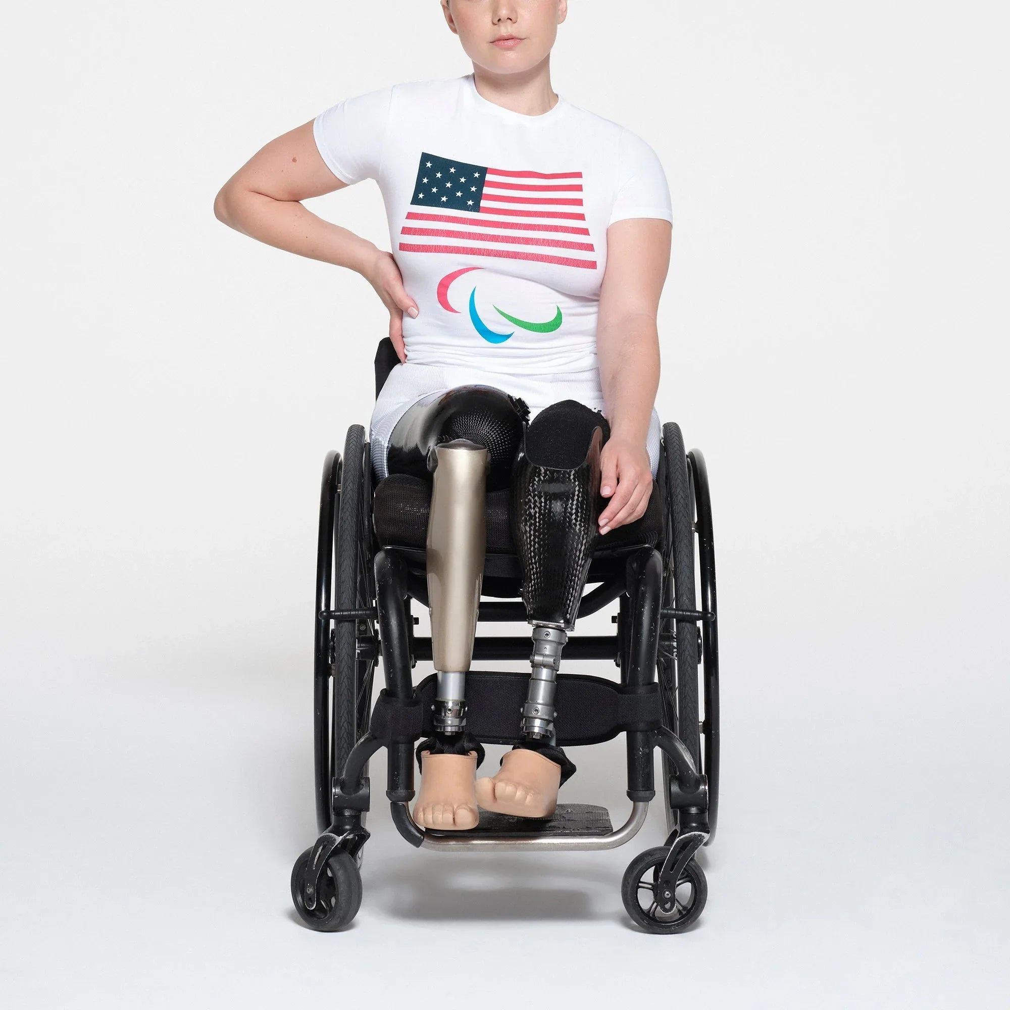 SKIMS FOR TEAM USA COTTON JERSEY PARALYMPIC T-SHIRT | WHITE - TİŞÖRT - My Suti