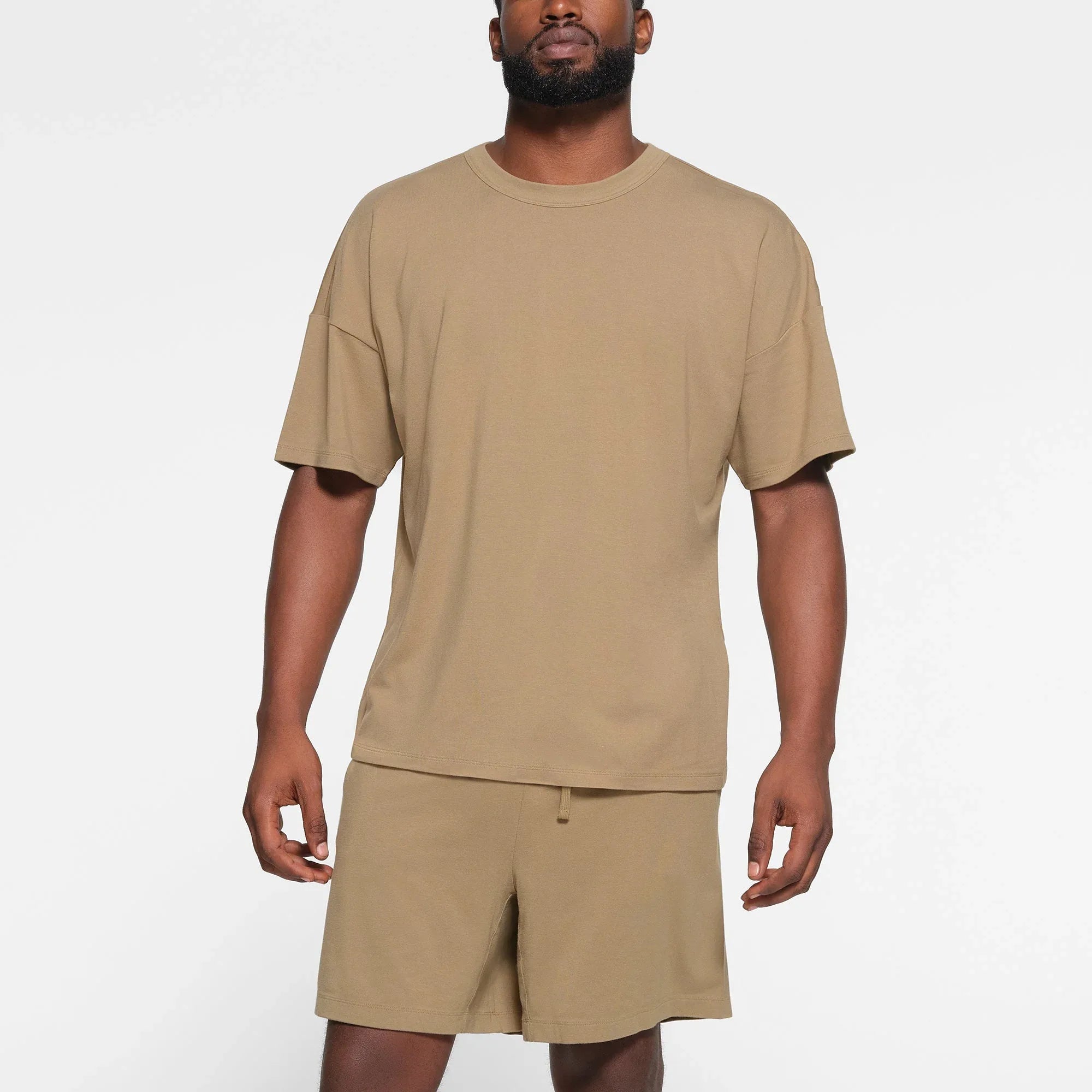 SKIMS JERSEY LOUNGE MENS OVERSIZED T-SHIRT | KHAKI - TİŞÖRT - My Suti