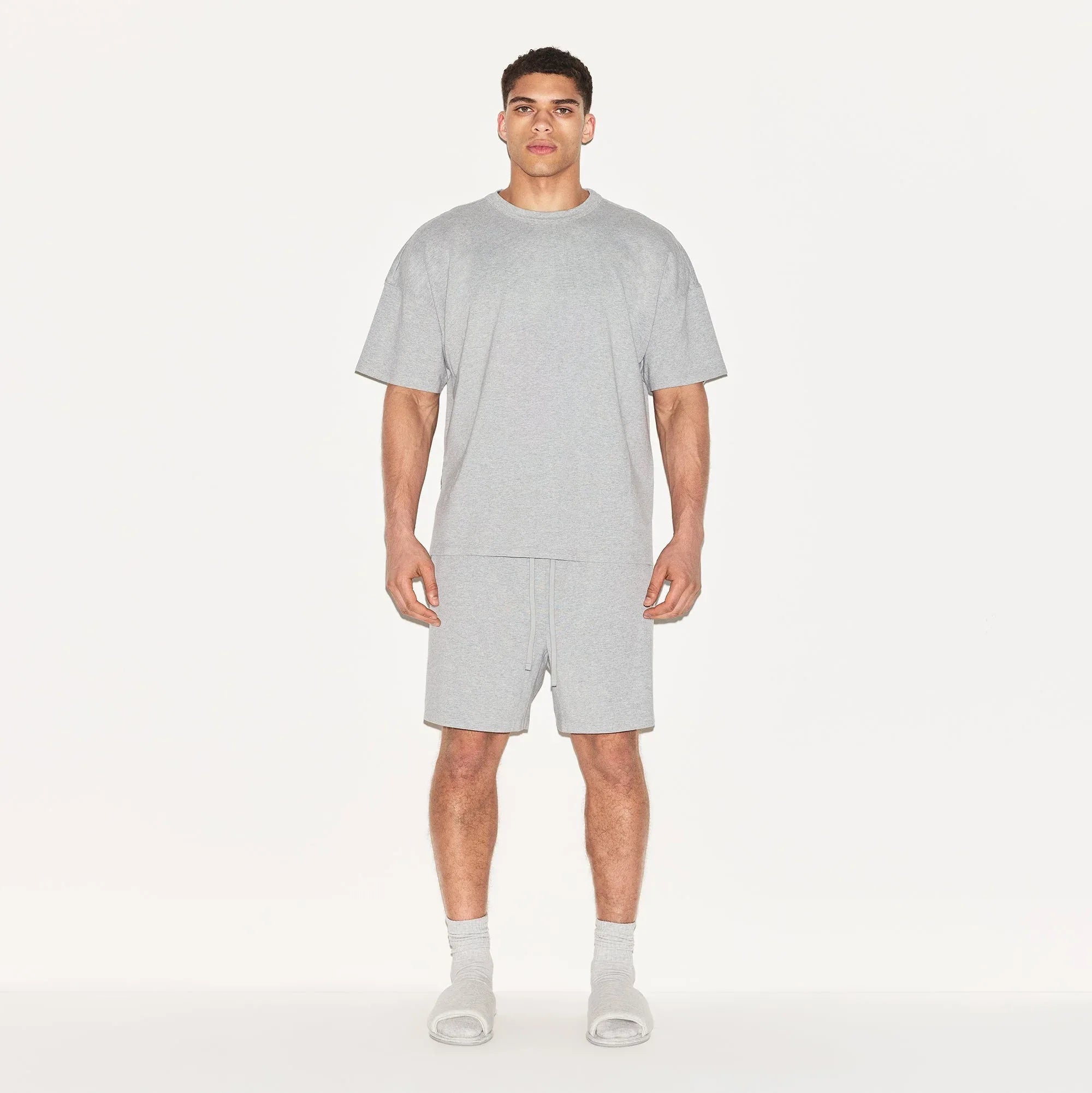 SKIMS JERSEY LOUNGE MENS OVERSIZED T-SHIRT | HEATHER GREY - TİŞÖRT - My Suti