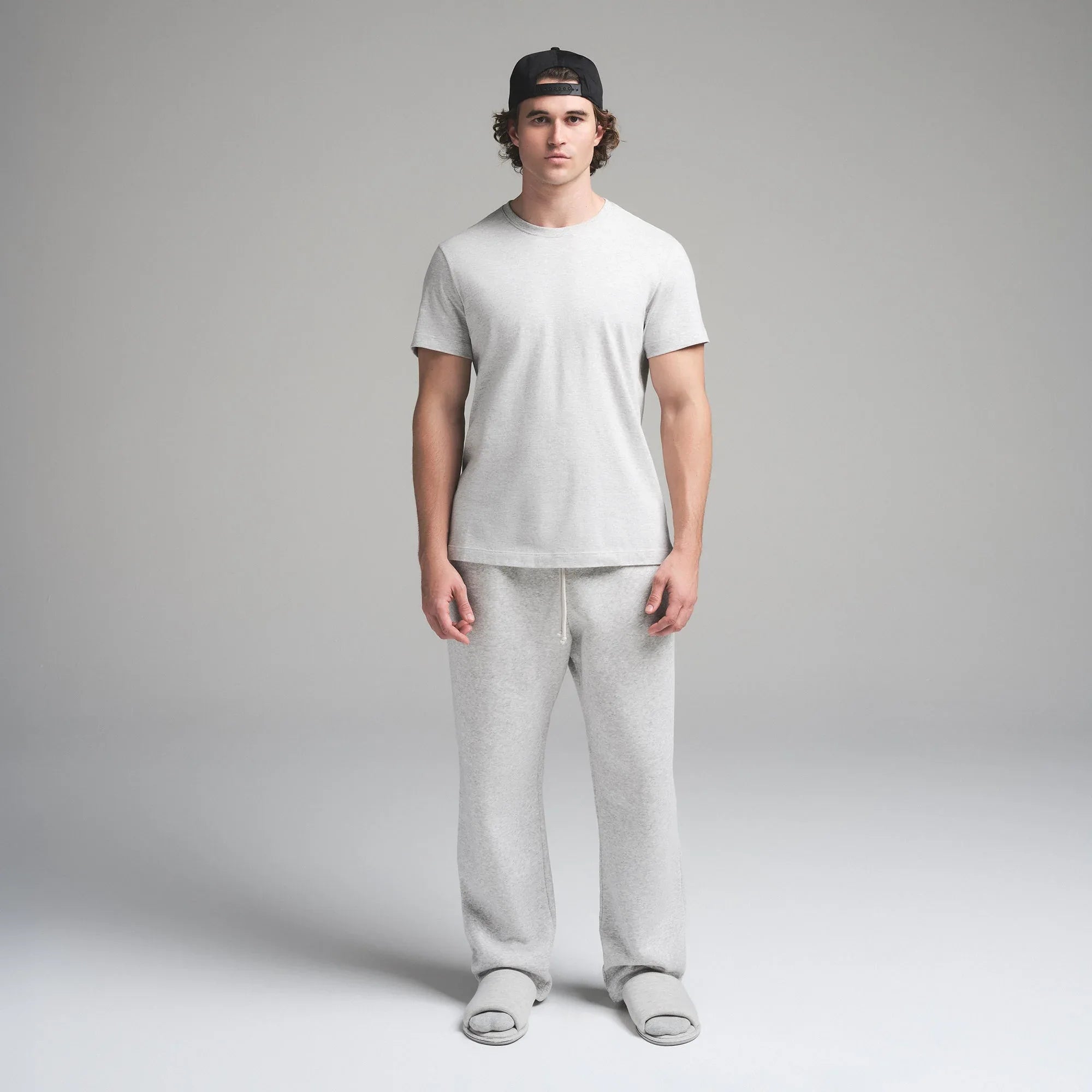 SKIMS COTTON MENS CLASSIC T-SHIRT | LIGHT HEATHER GREY - TİŞÖRT - My Suti