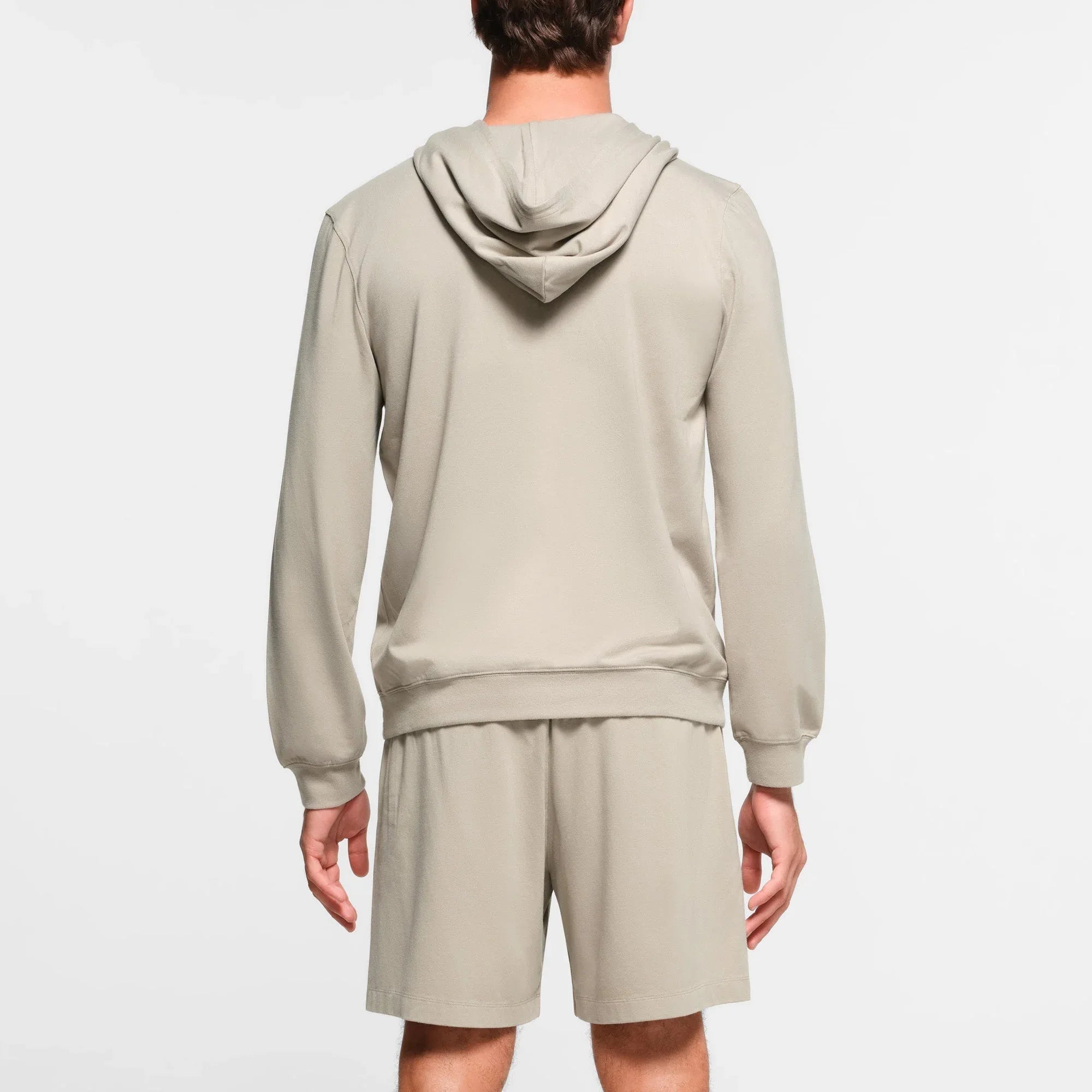 SKIMS JERSEY LOUNGE MENS ZIP UP HOODIE | SHALE - KAPŞONLU SWEATSHIRT - My Suti