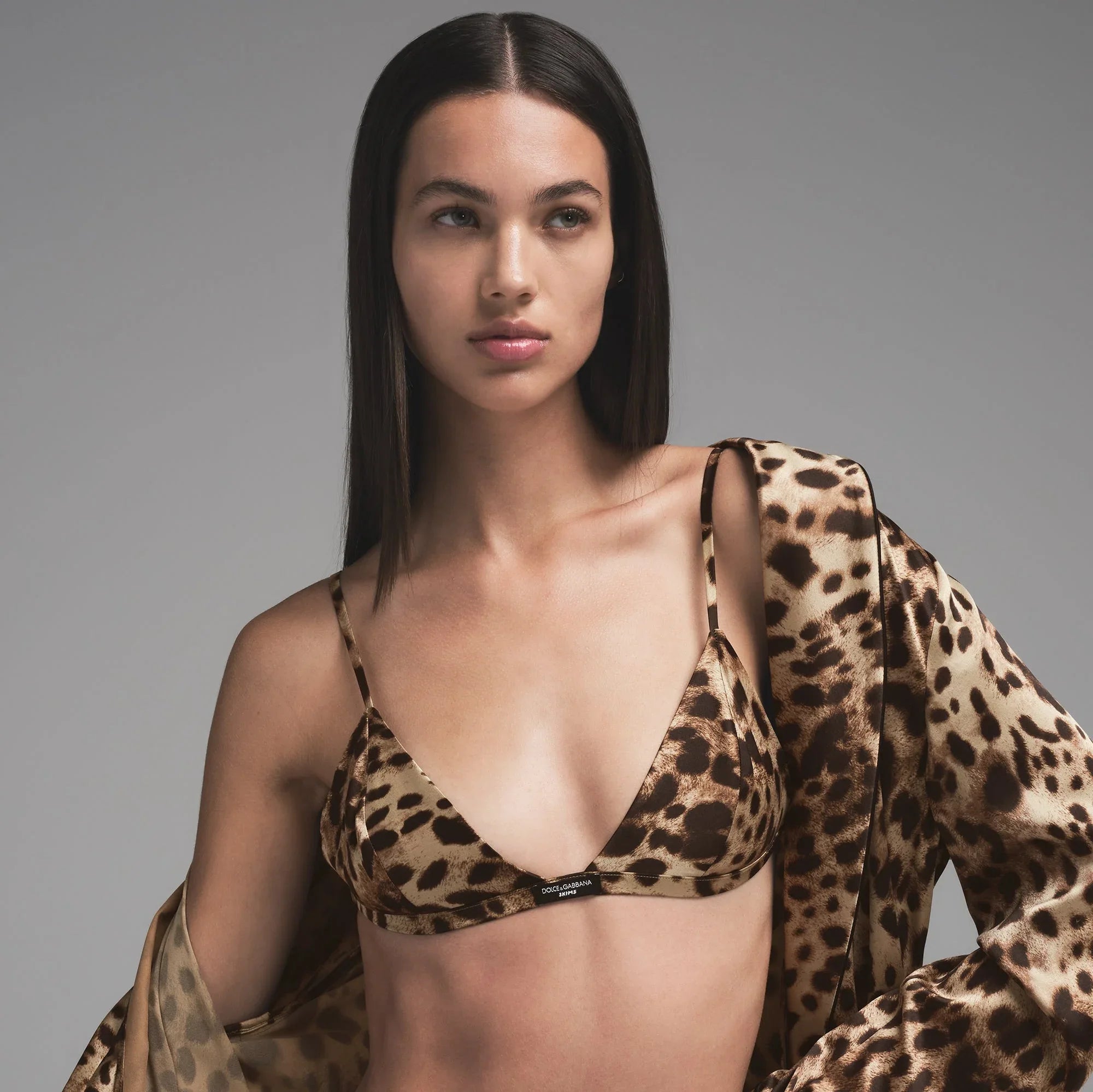 SKIMS DOLCE&GABBANA X SILK TRIANGLE BRALETTE | LEOPARD - SÜTYEN - My Suti