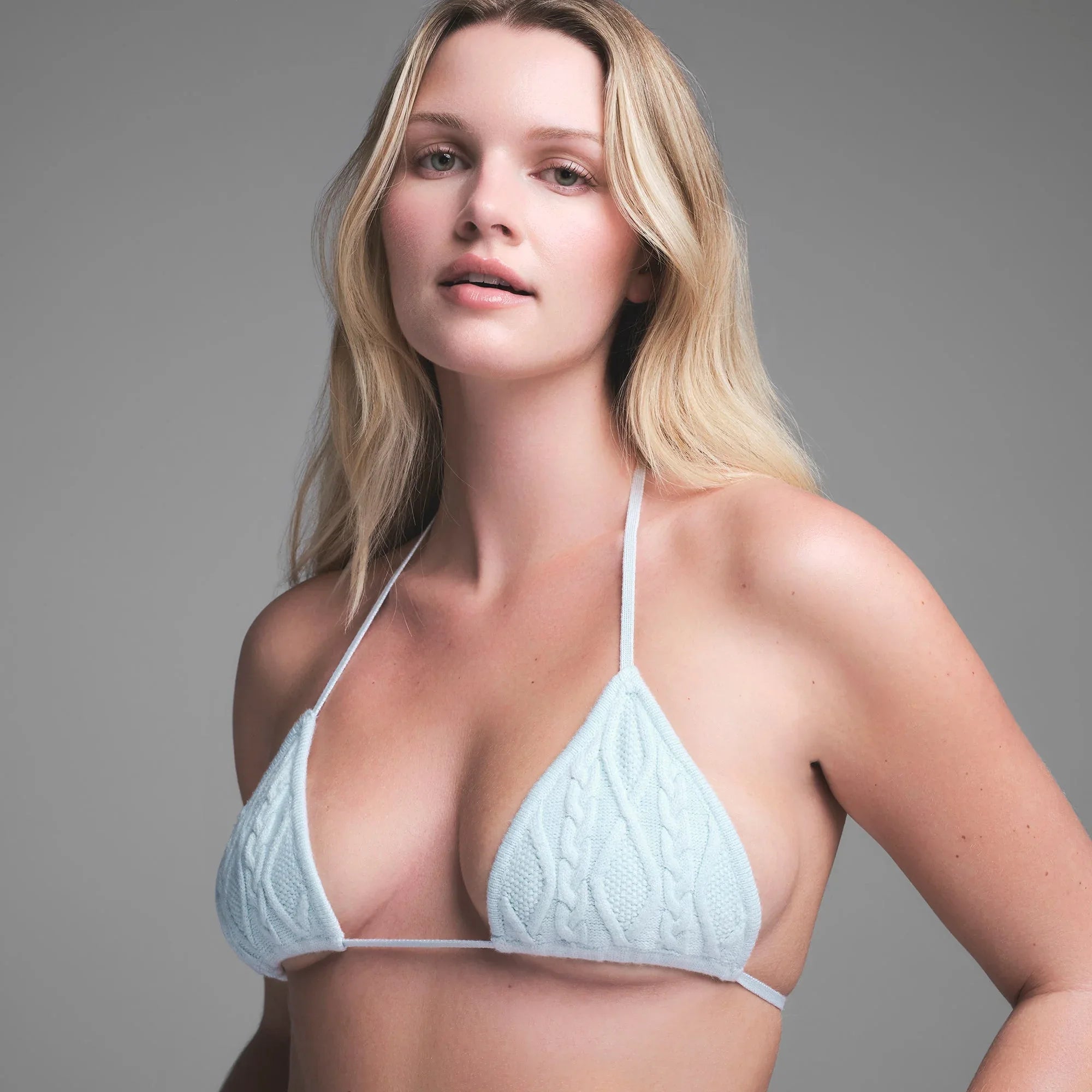 SKIMS SWEATER KNIT TRIANGLE BRALETTE | CLOUD - SÜTYEN - My Suti