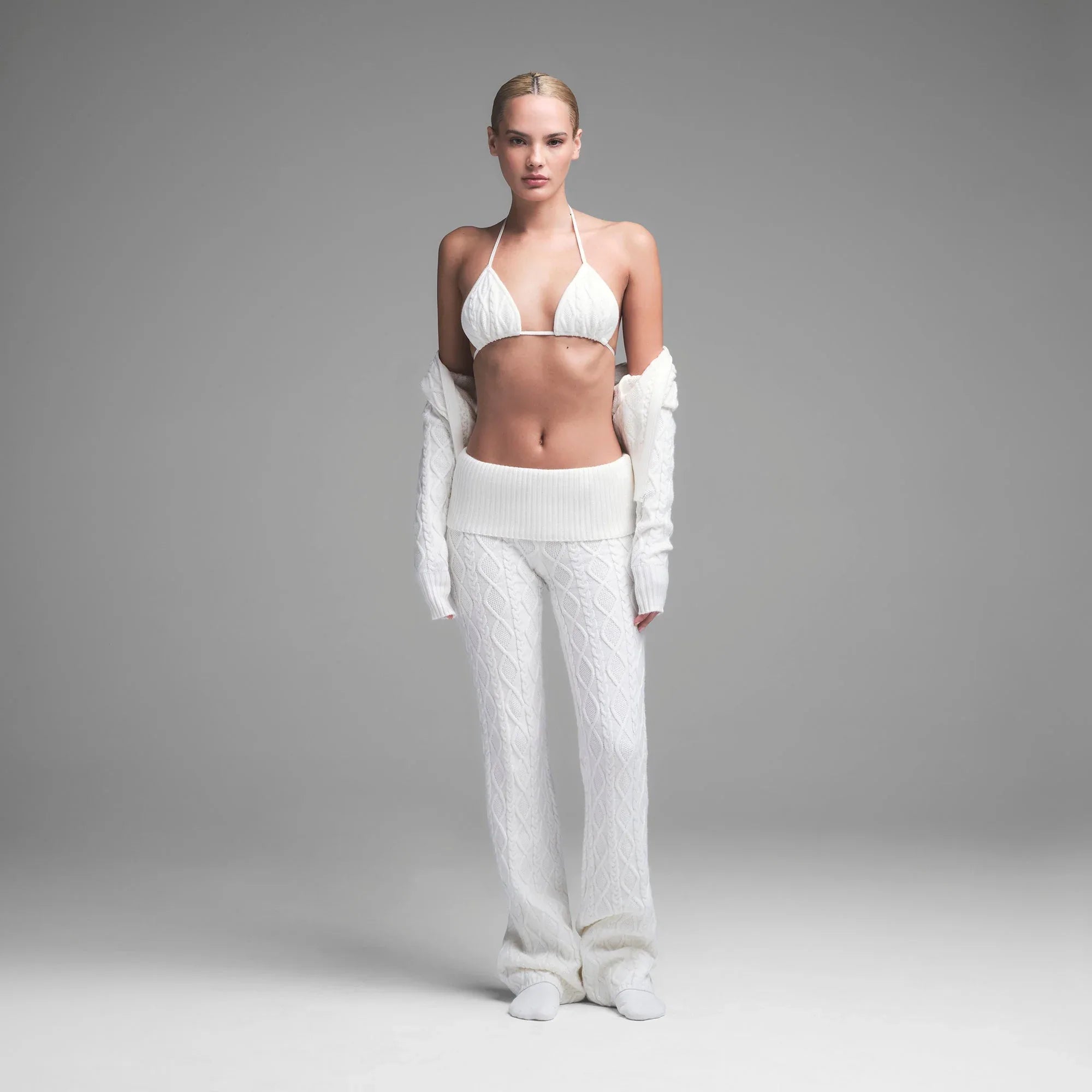 SKIMS SWEATER KNIT TRIANGLE BRALETTE | MARBLE - SÜTYEN - My Suti