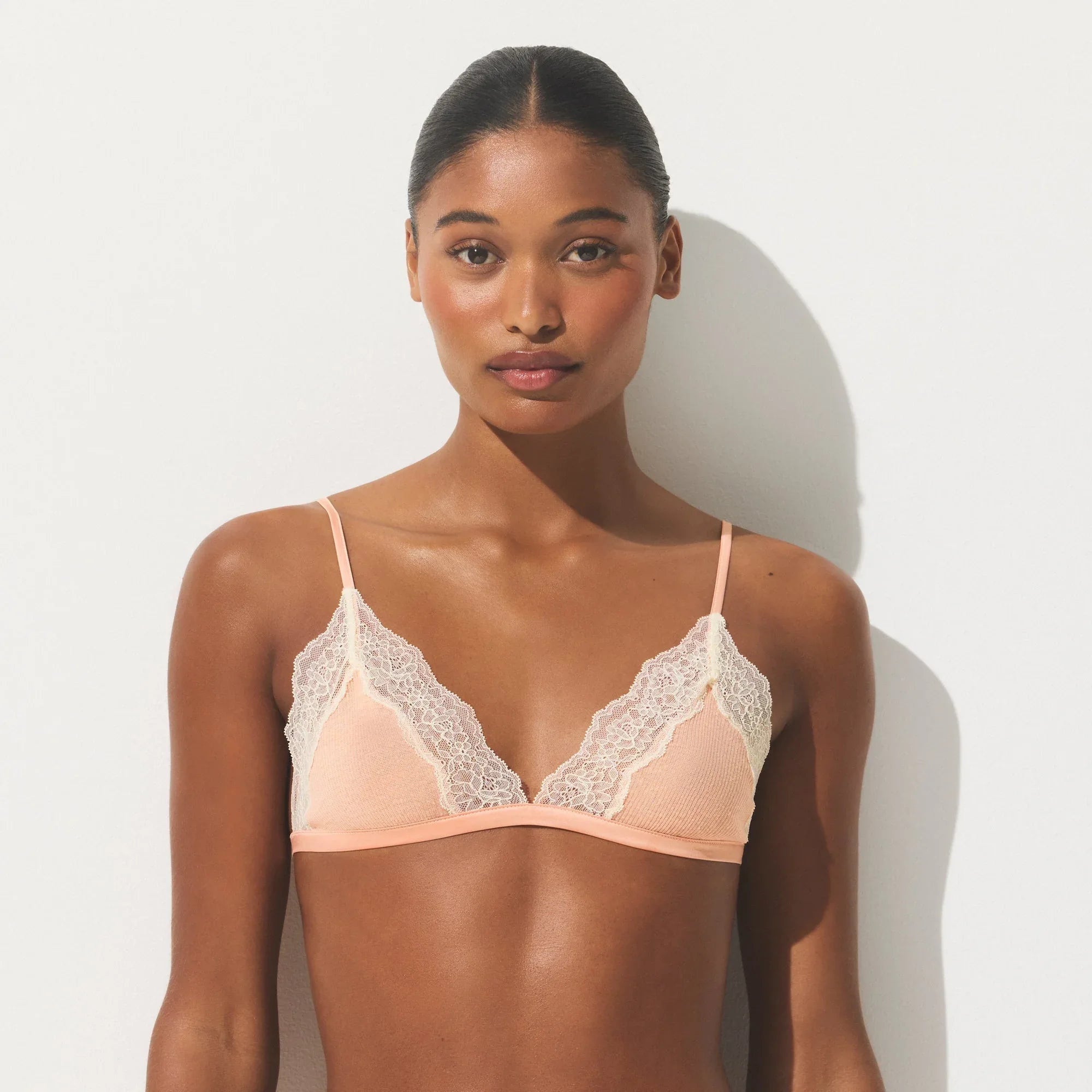 SKIMS SHEER COTTON LACE TRIANGLE BRALETTE | VILLA - SÜTYEN - My Suti