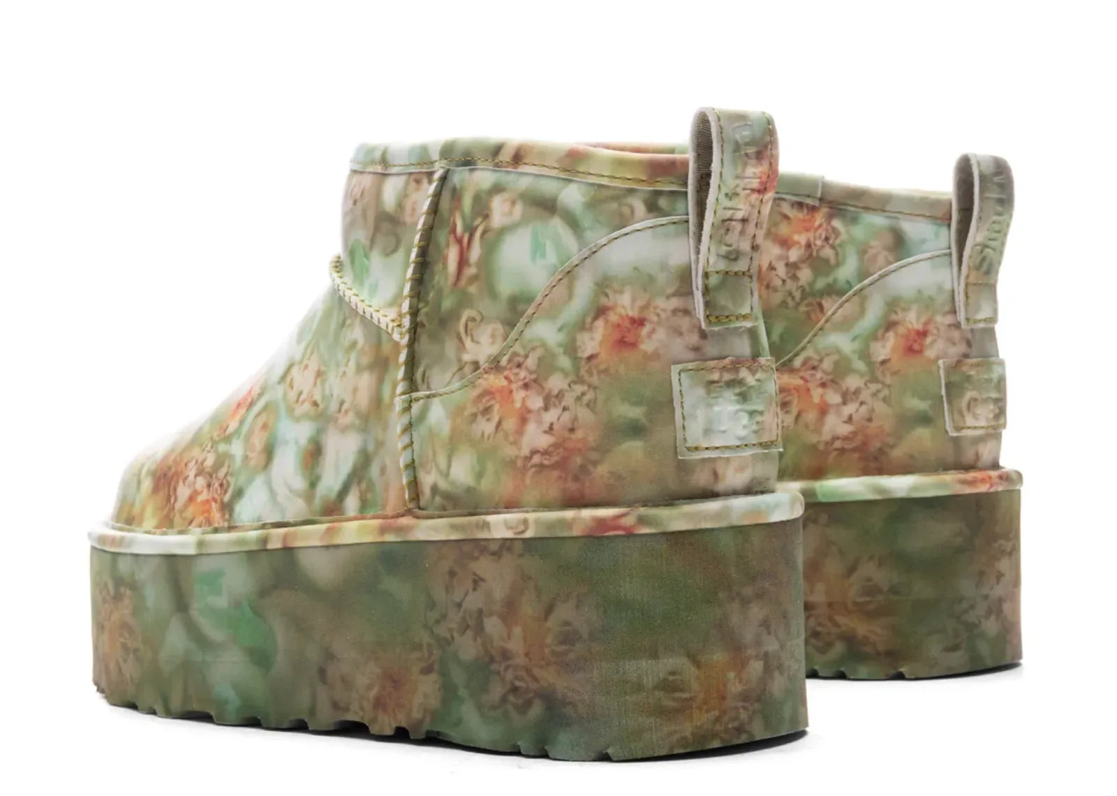 UGG Classic Ultra Mini Platform Boot Collina Strada Green Floral - My Suti