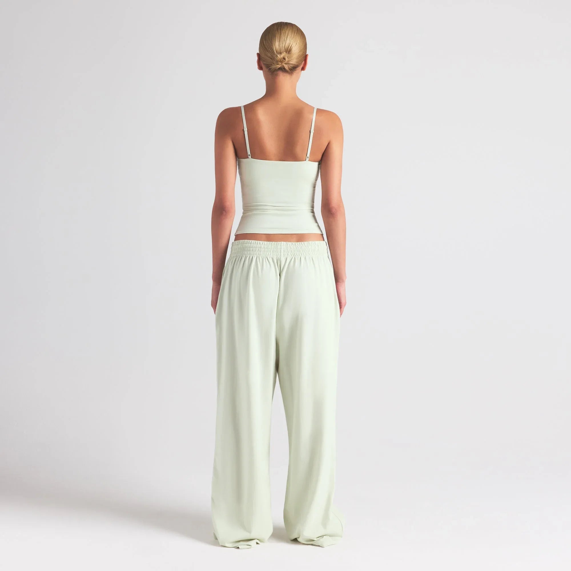 SKIMS COTTON JERSEY WIDE LEG PANT | SPEARMINT - PANTOLON - My Suti