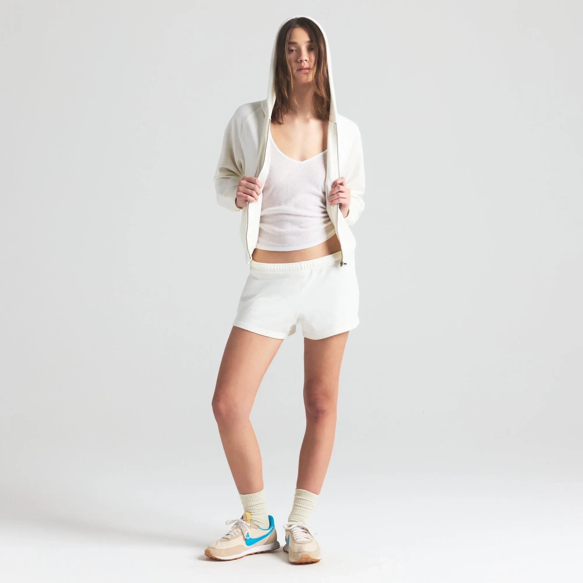 SKIMS LIGHTWEIGHT FLEECE ZIP UP HOODIE | MARBLE - KAPŞONLU SWEATSHIRT - My Suti