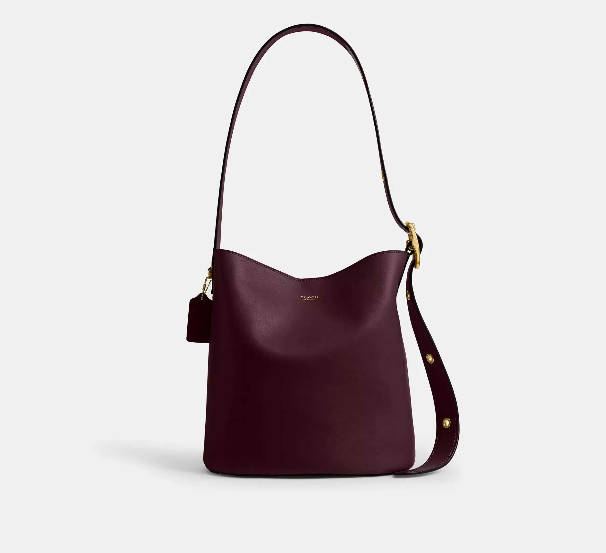 Coach Bleecker Bucket Bag - Brass/Merlot - My Suti
