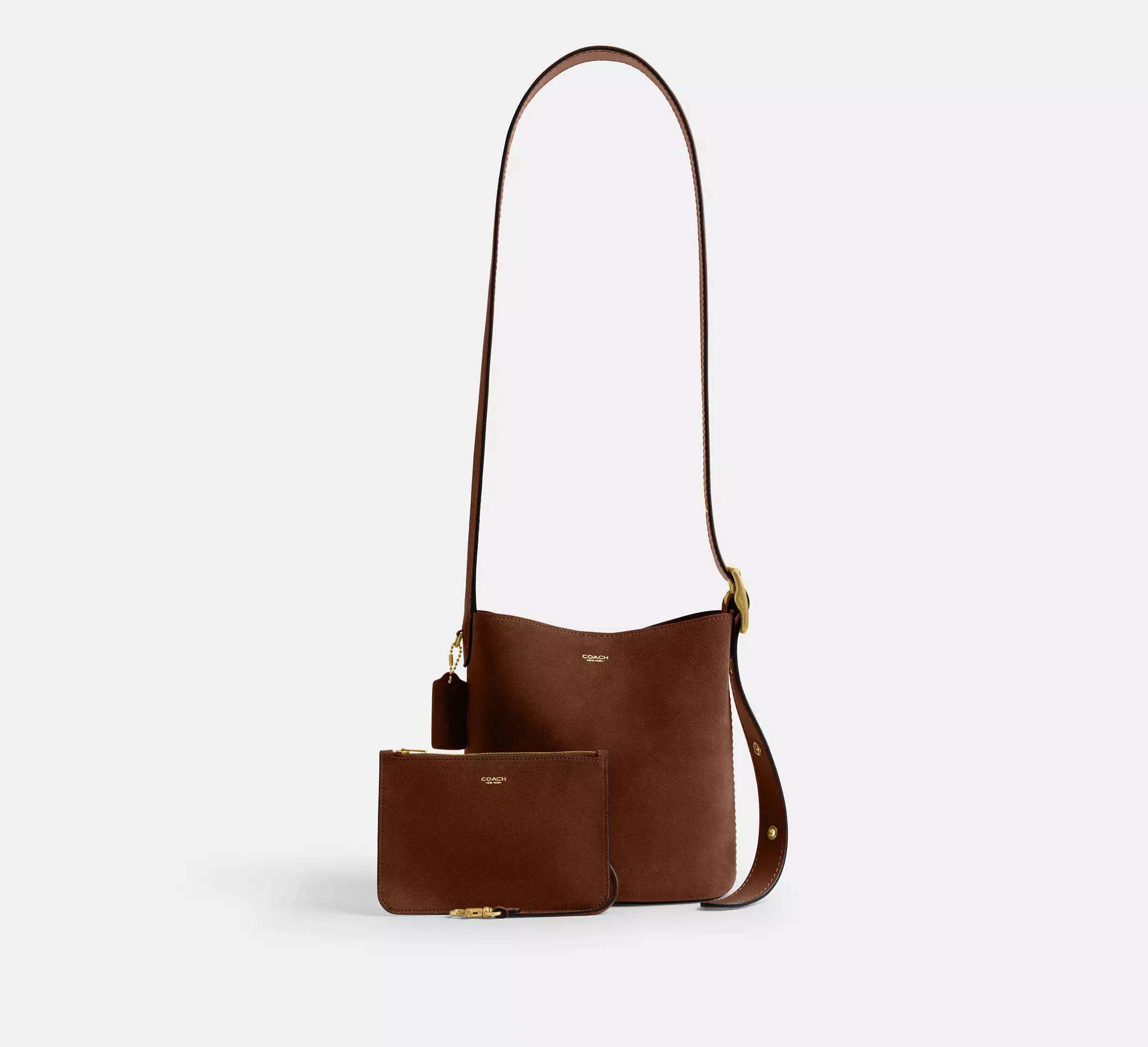Coach Bleecker Bucket Bag 21 - Brass/Warm Brown - My Suti