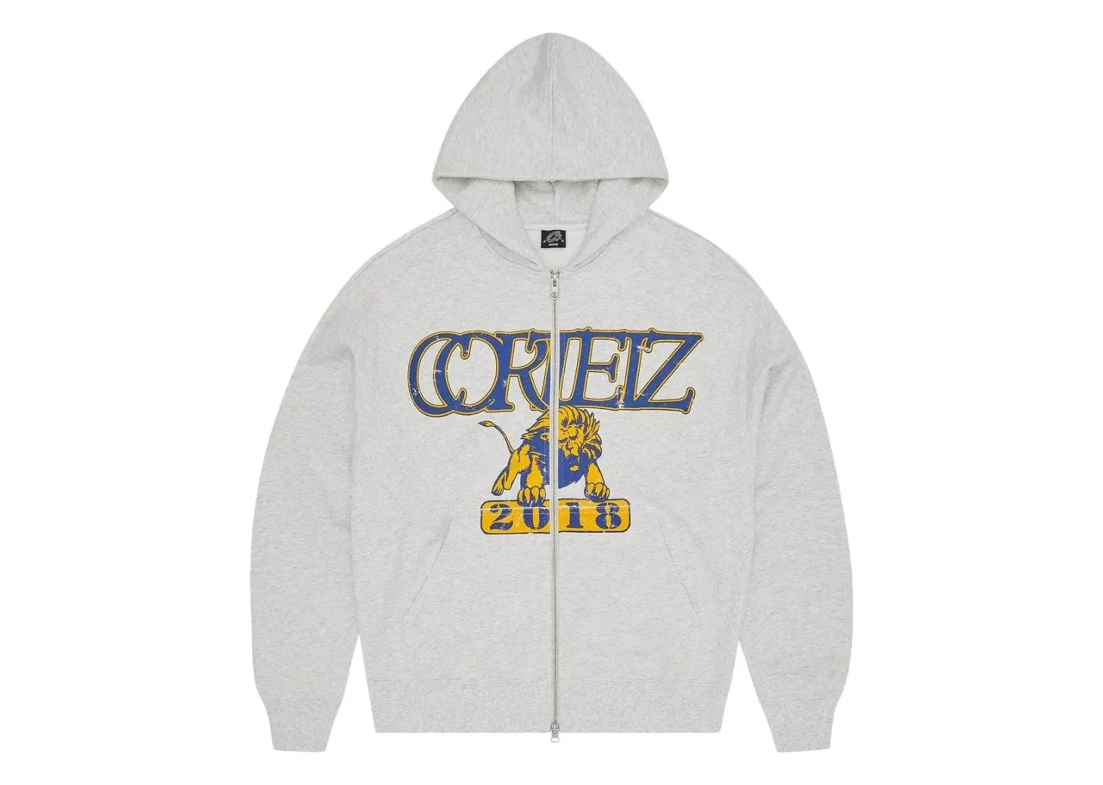 Corteiz Lion Boxy Zip Hoodie Light Heather - My Suti