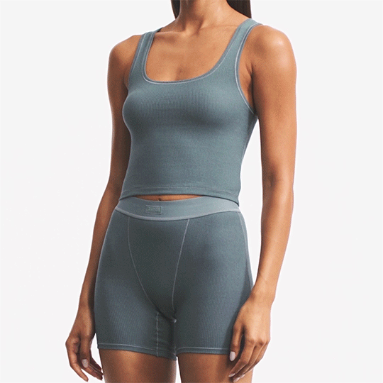 SKIMS COTTON RIB BOXER | MARBLE - KUTU ŞORT - My Suti