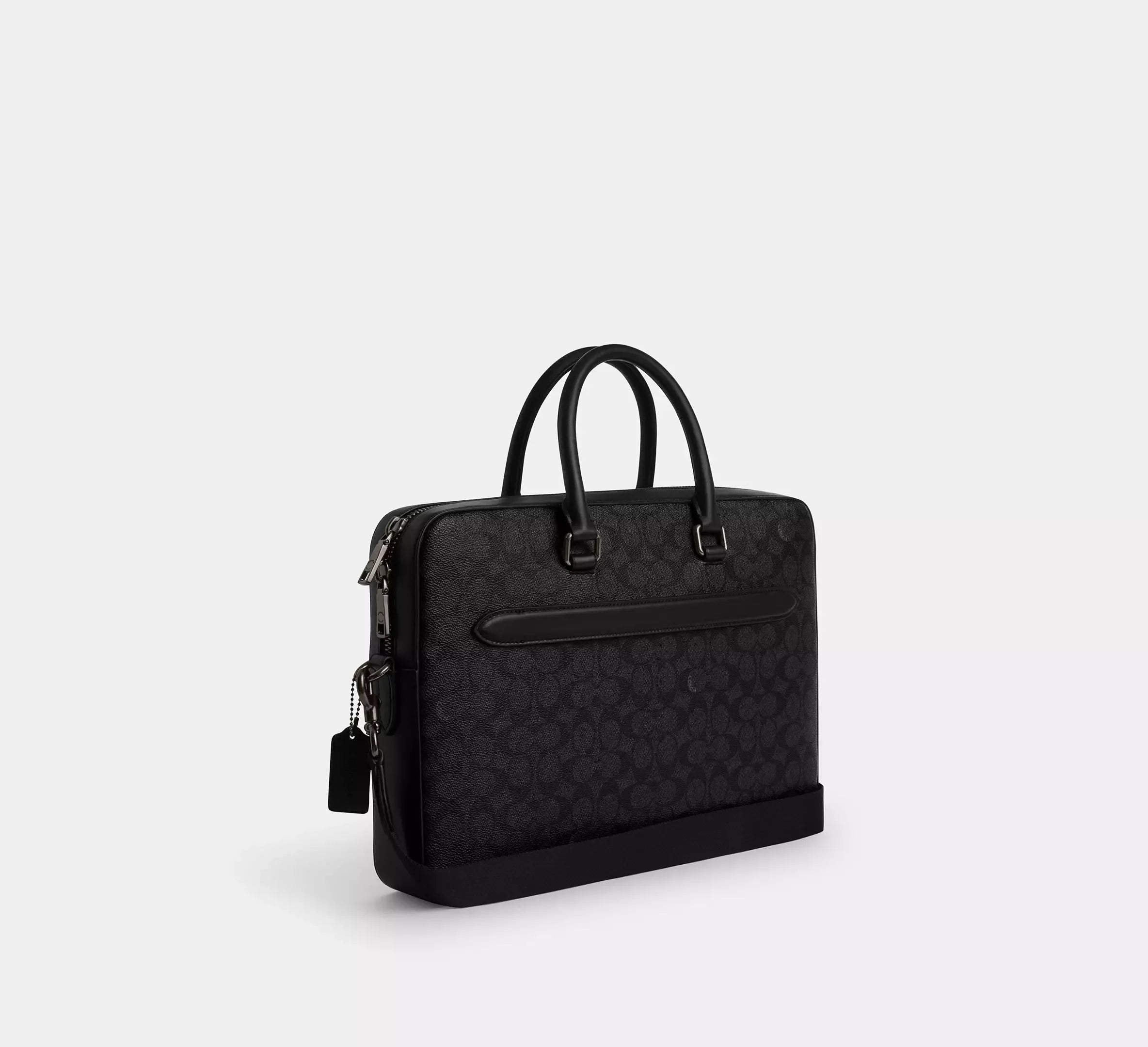Coach Ethan Slim Brief In Signature - Gunmetal/Charcoal/Black - My Suti