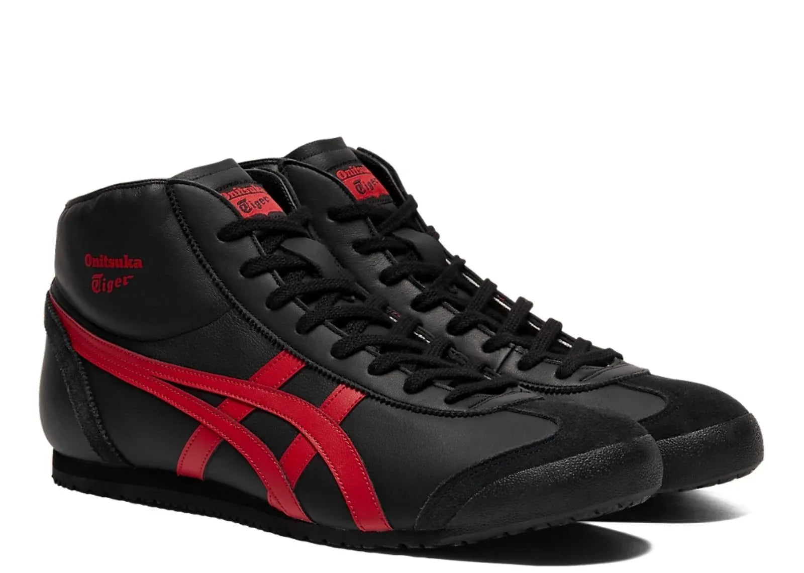 Onitsuka Tiger Mexico Mid Runner Black Classic Red - My Suti