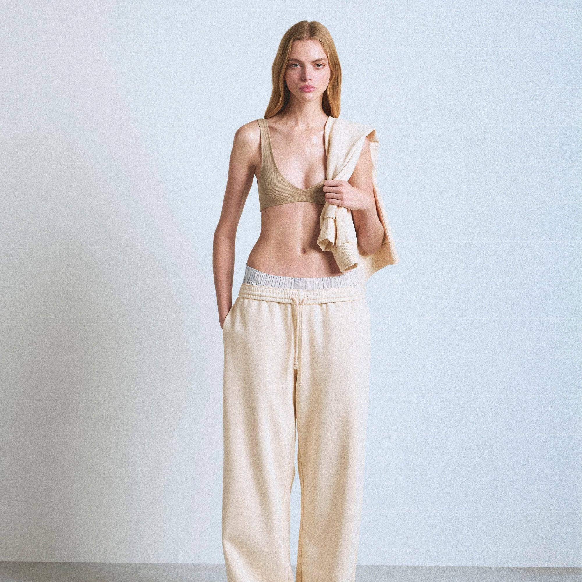 SKIMS COTTON RIB SKIMPY SCOOP BRALETTE | LATTE - SÜTYEN - My Suti